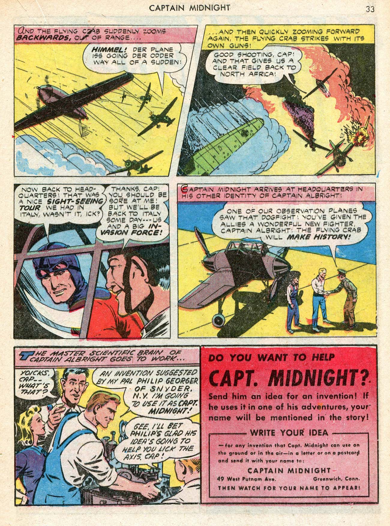 Read online Captain Midnight (1942) comic -  Issue #12 - 33