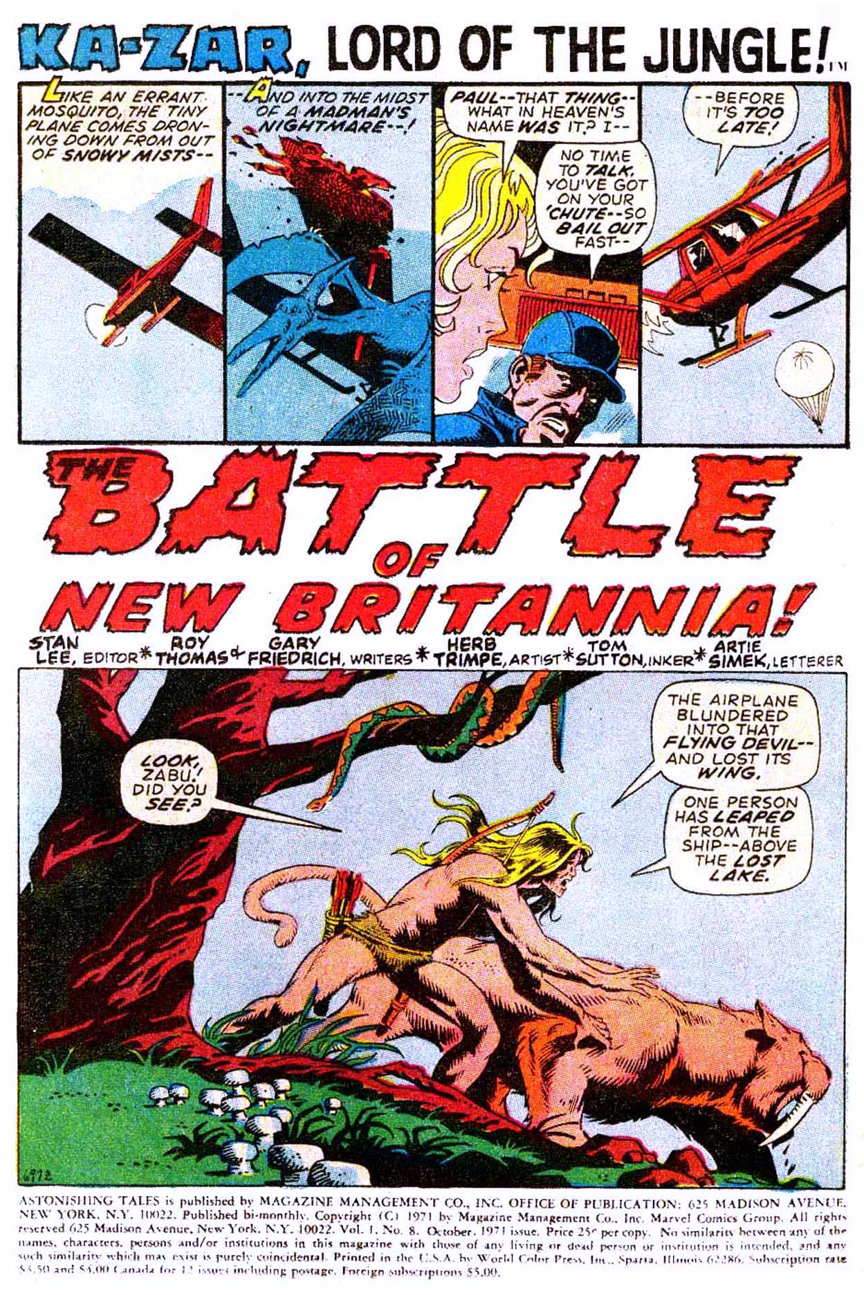 Read online Astonishing Tales (1970) comic -  Issue #8 - 2