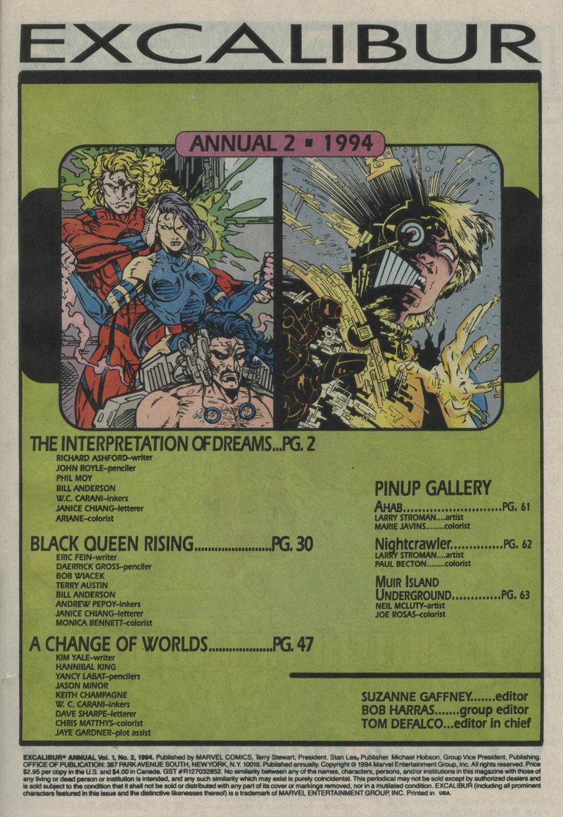 Read online Excalibur (1988) comic -  Issue # _Annual 2 - 2
