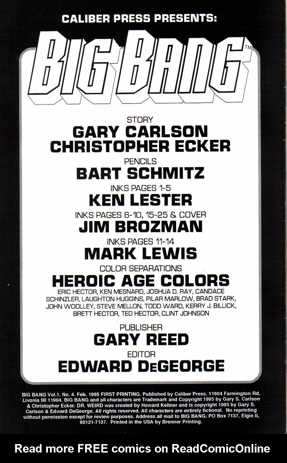 Read online Big Bang Comics (1994) comic -  Issue #4 - 2