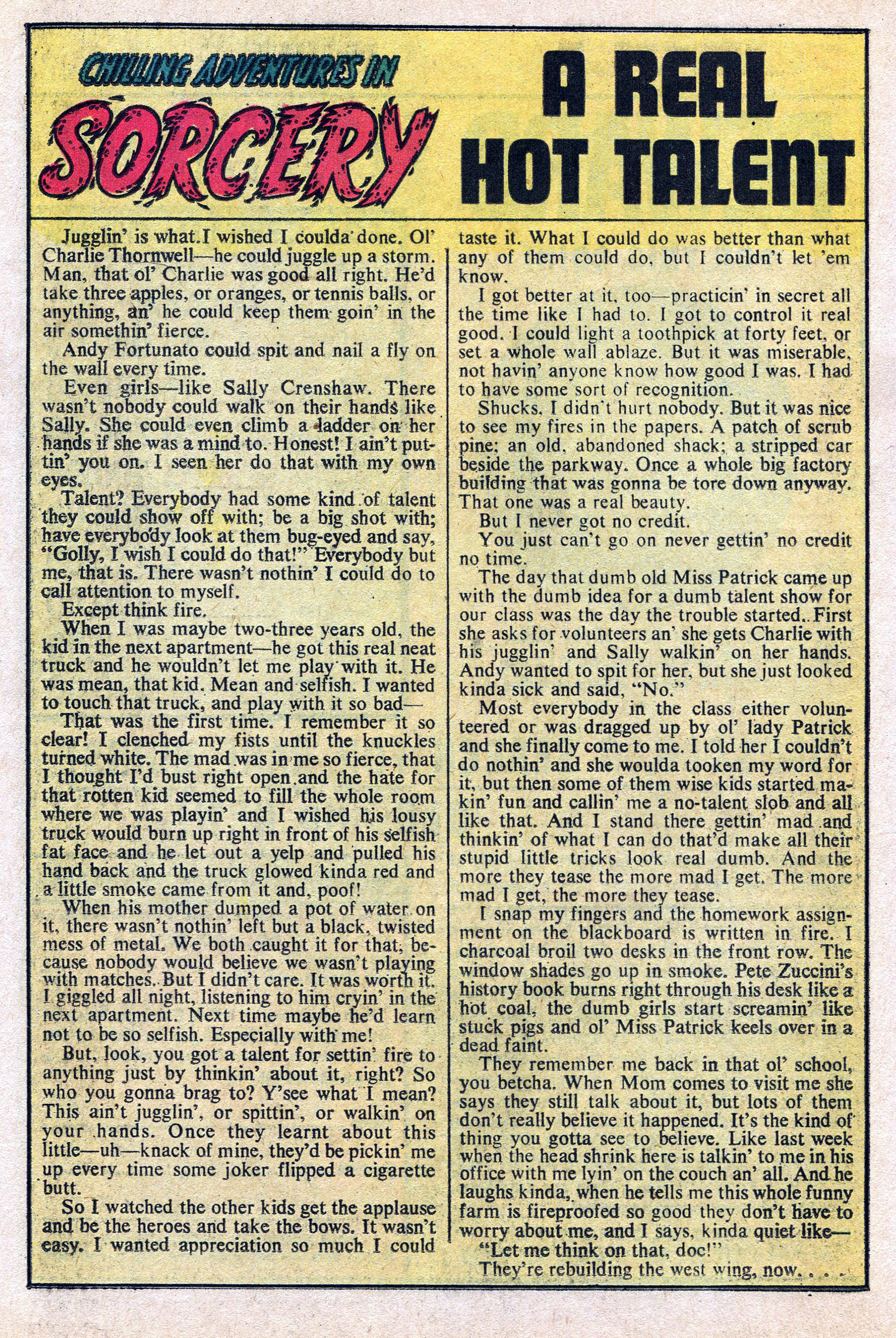 Read online Chilling Adventures In Sorcery (1973) comic -  Issue #1 - 26