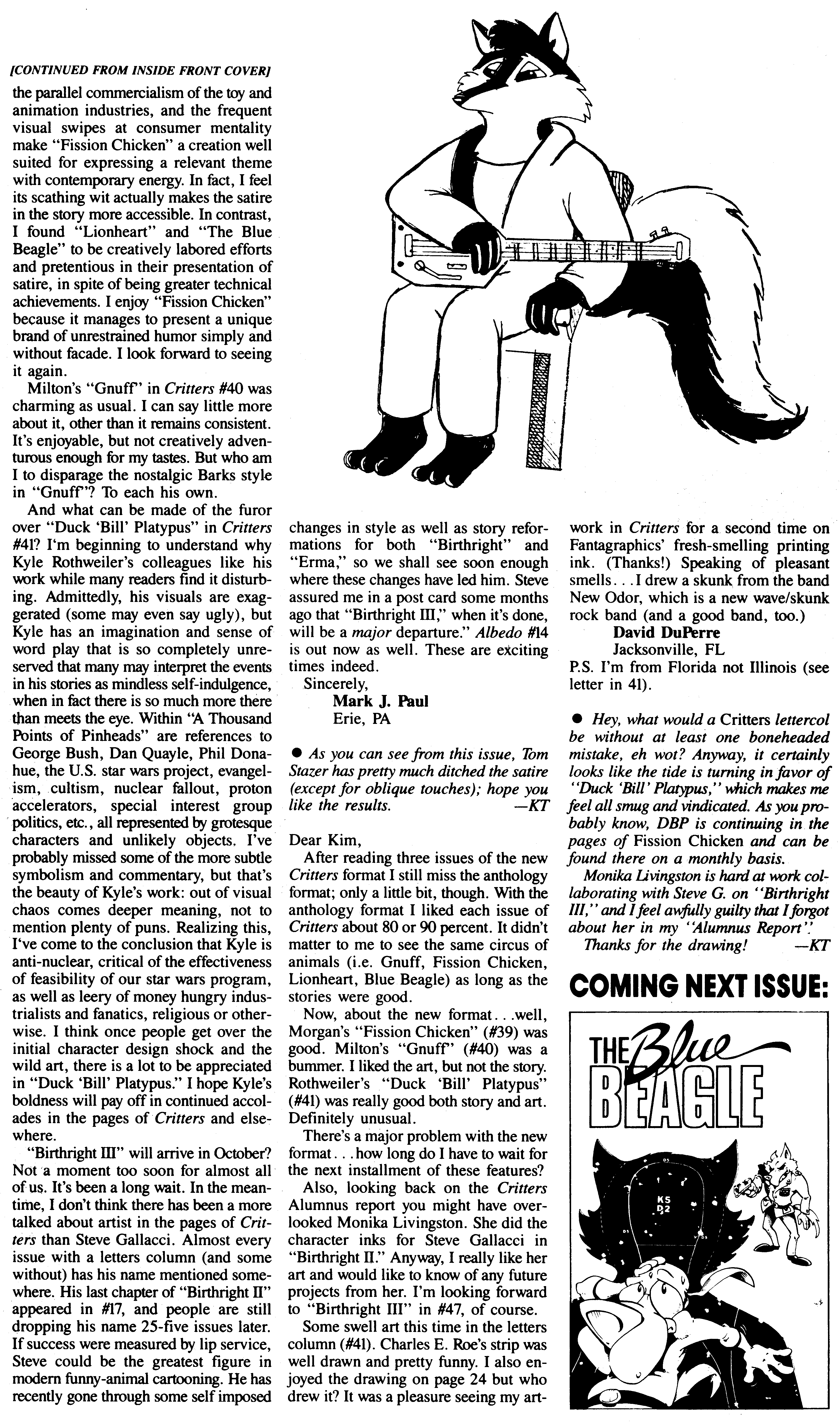 Read online Critters comic -  Issue #43 - 25