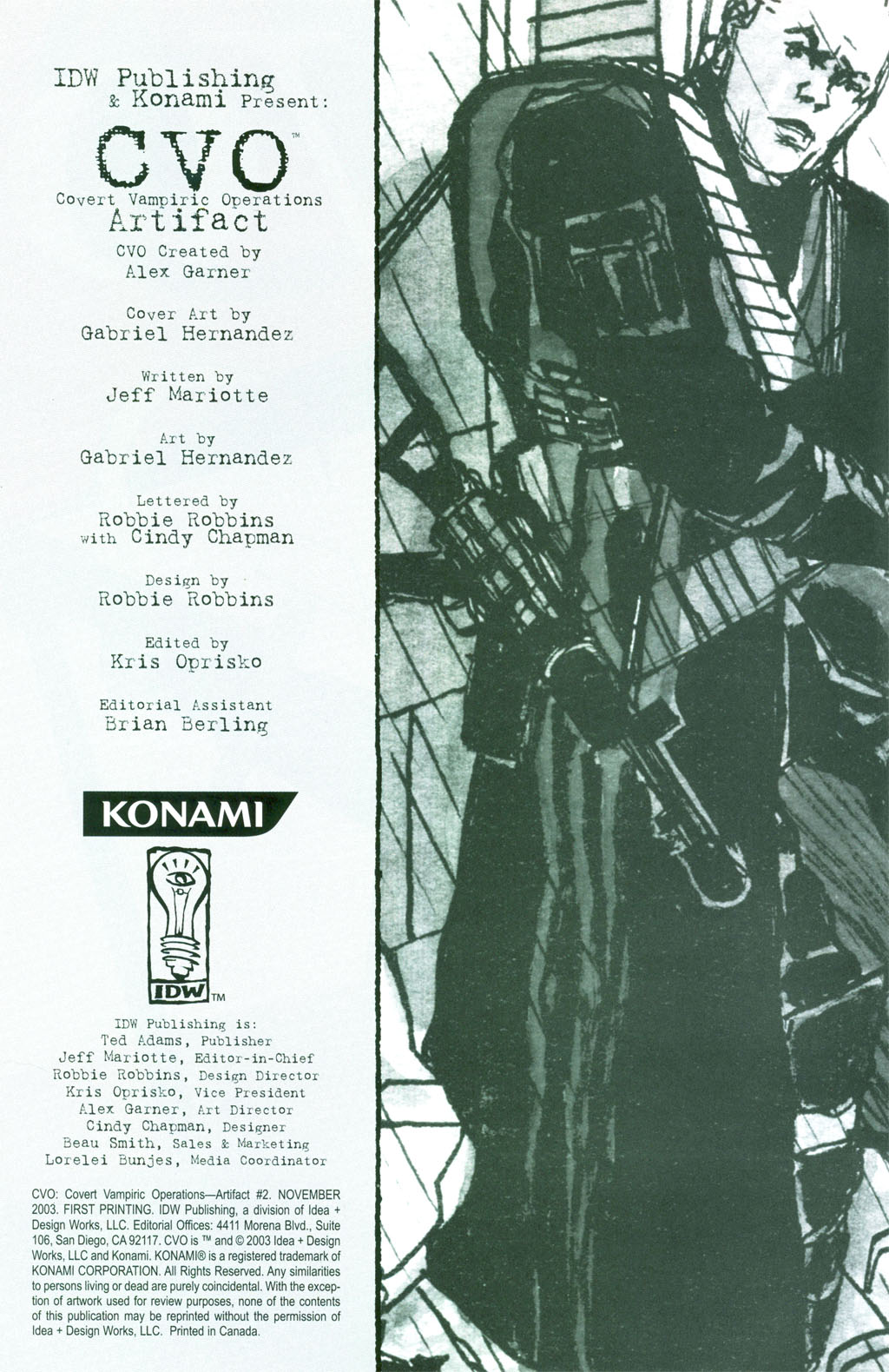 Read online CVO: Covert Vampiric Operations - Artifact comic -  Issue #2 - 1