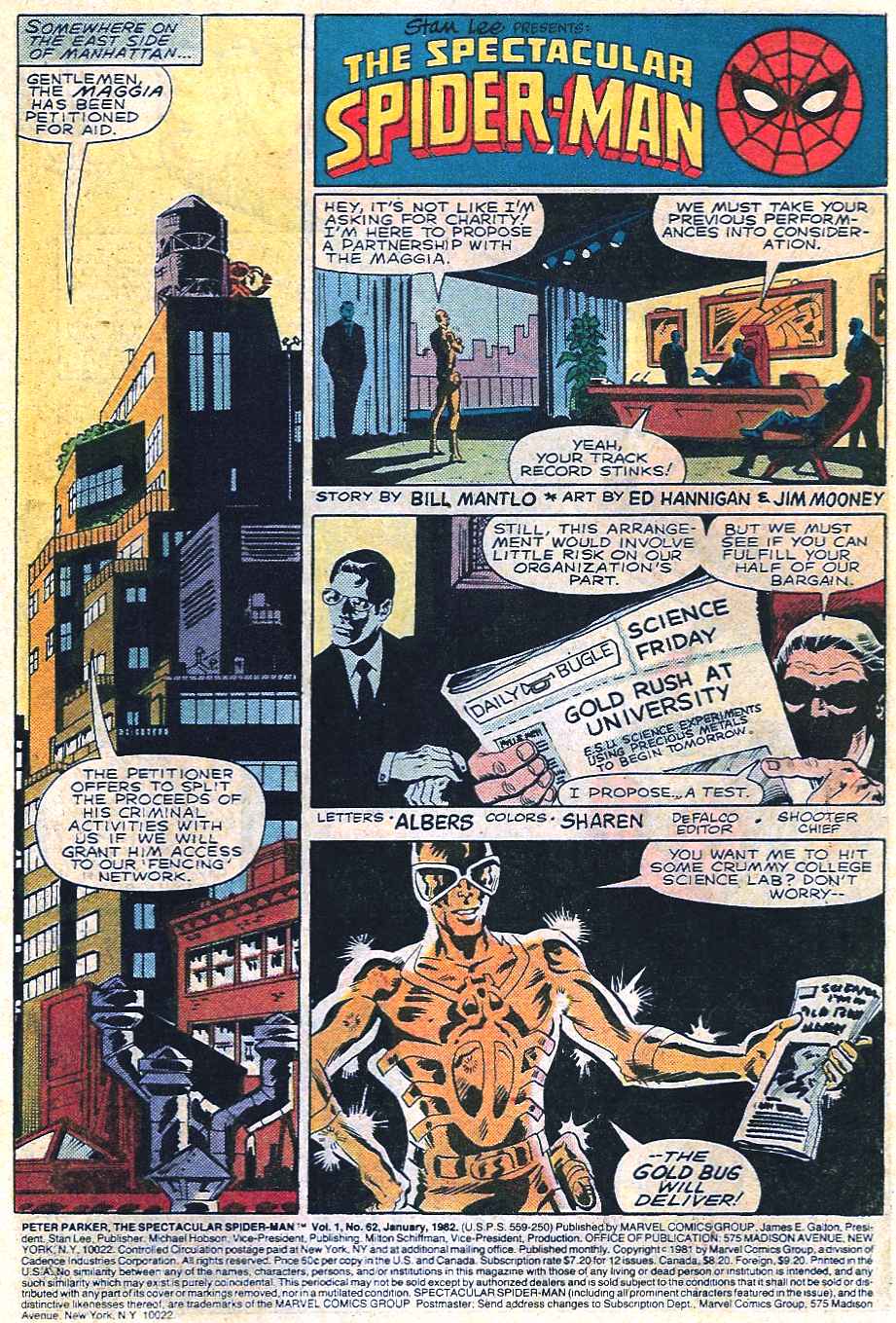 Read online The Spectacular Spider-Man (1976) comic -  Issue #62 - 2