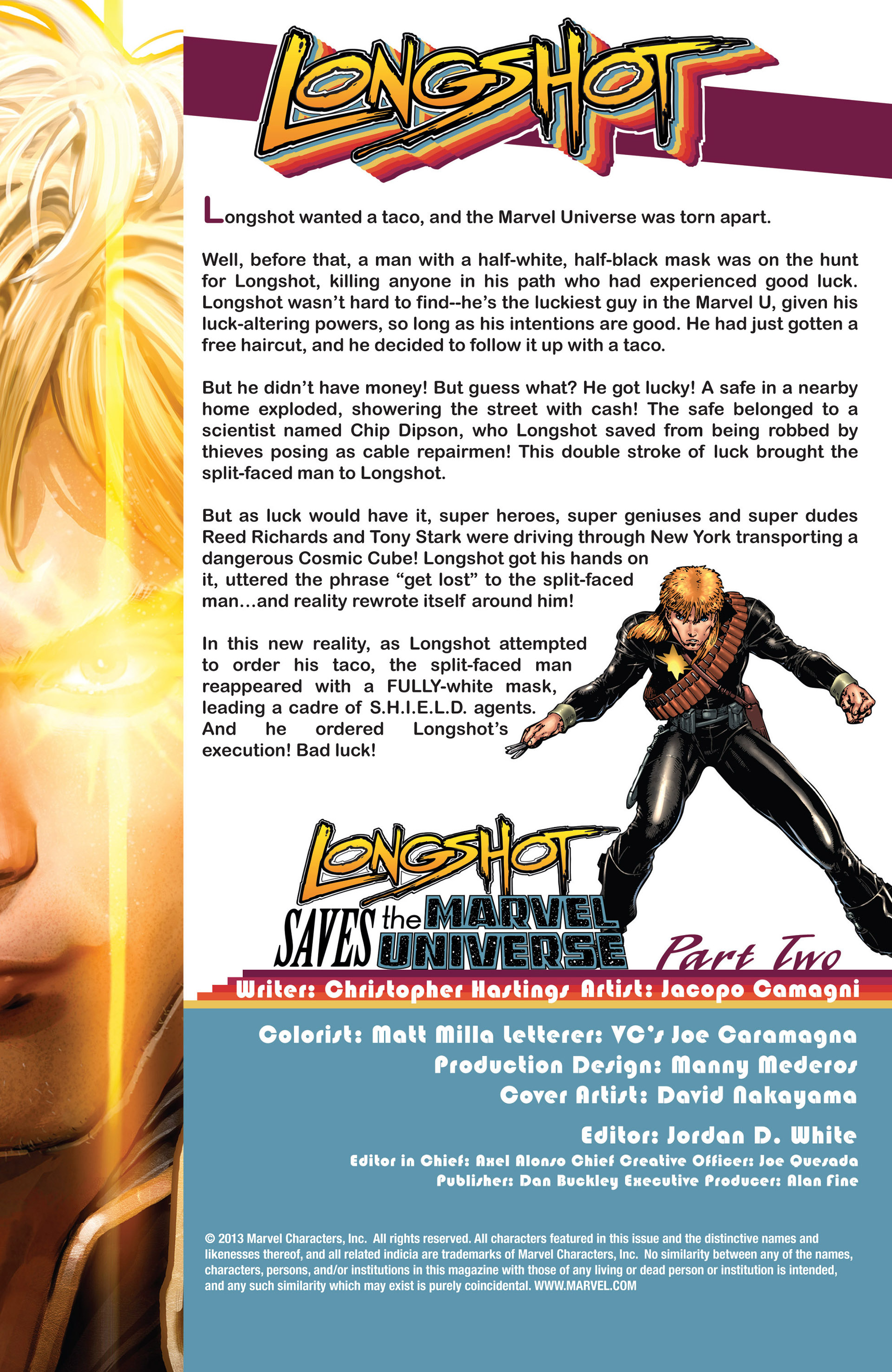 Read online Longshot Saves the Marvel Universe comic -  Issue #2 - 2