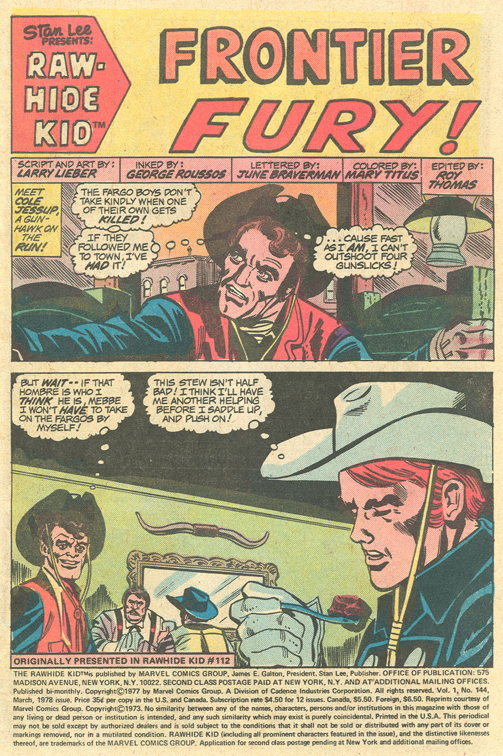 Read online The Rawhide Kid comic -  Issue #144 - 3