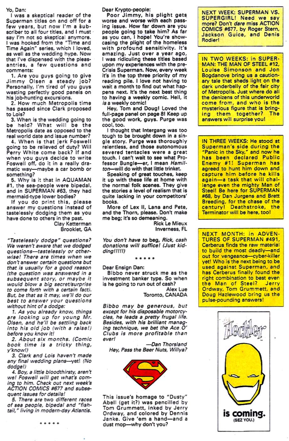 Read online Adventures of Superman (1987) comic -  Issue #490 - 25