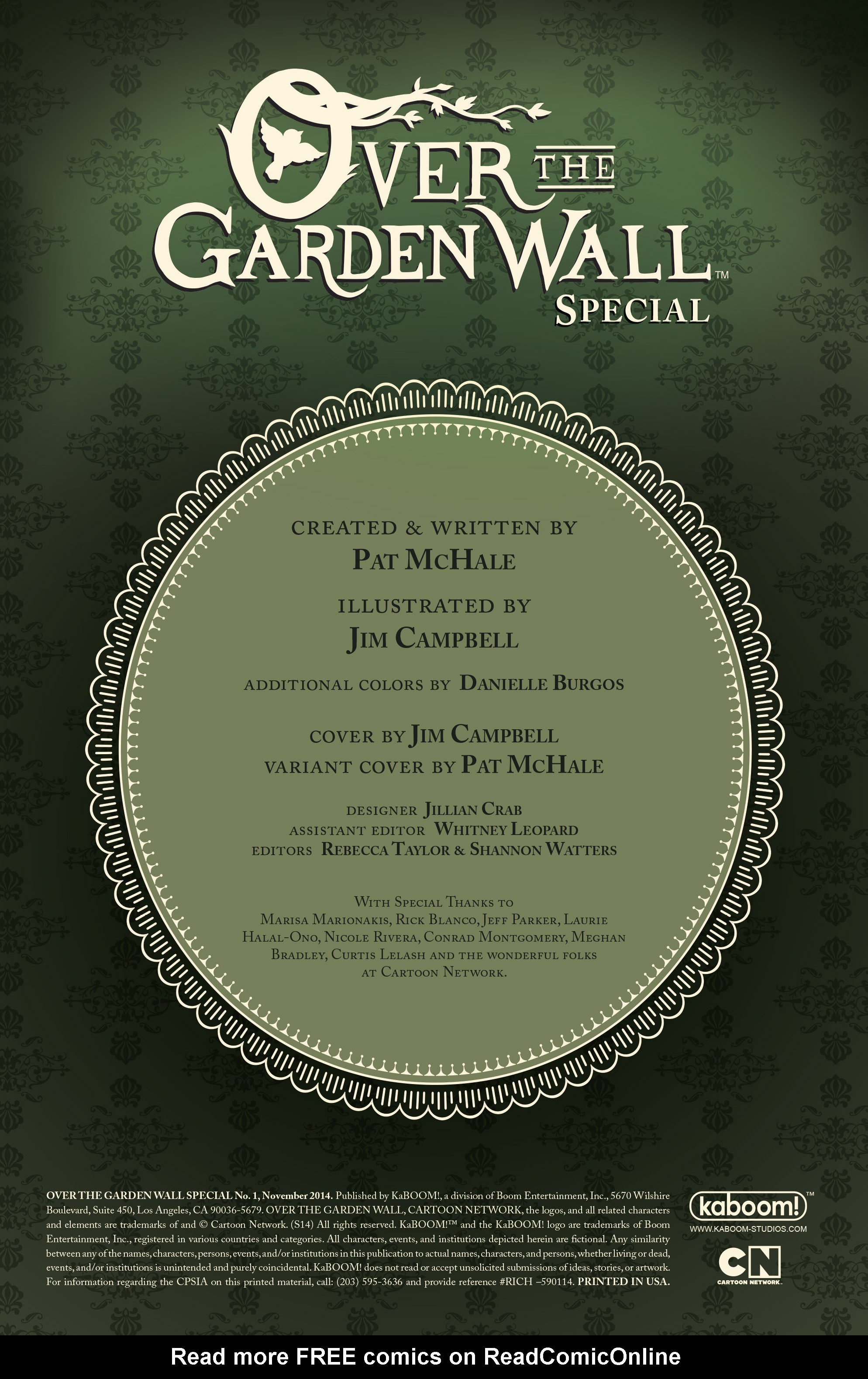 Read online Over the Garden Wall (2015) comic -  Issue # _Special - 2