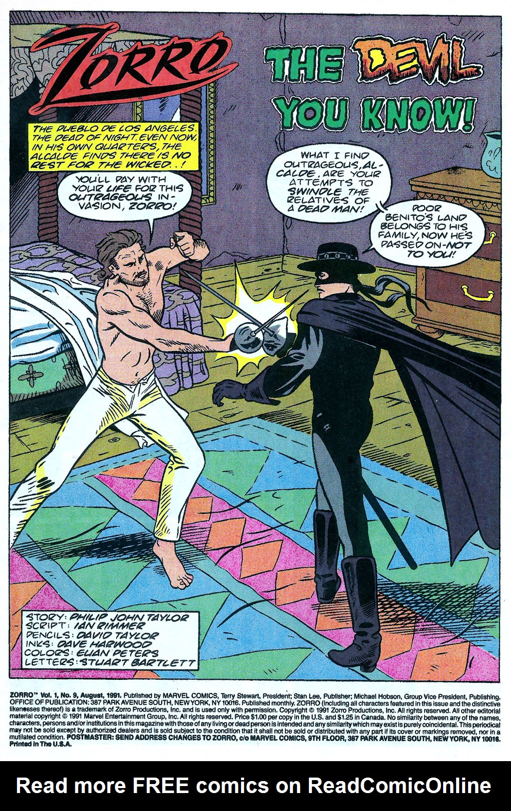 Read online Zorro (1990) comic -  Issue #9 - 2