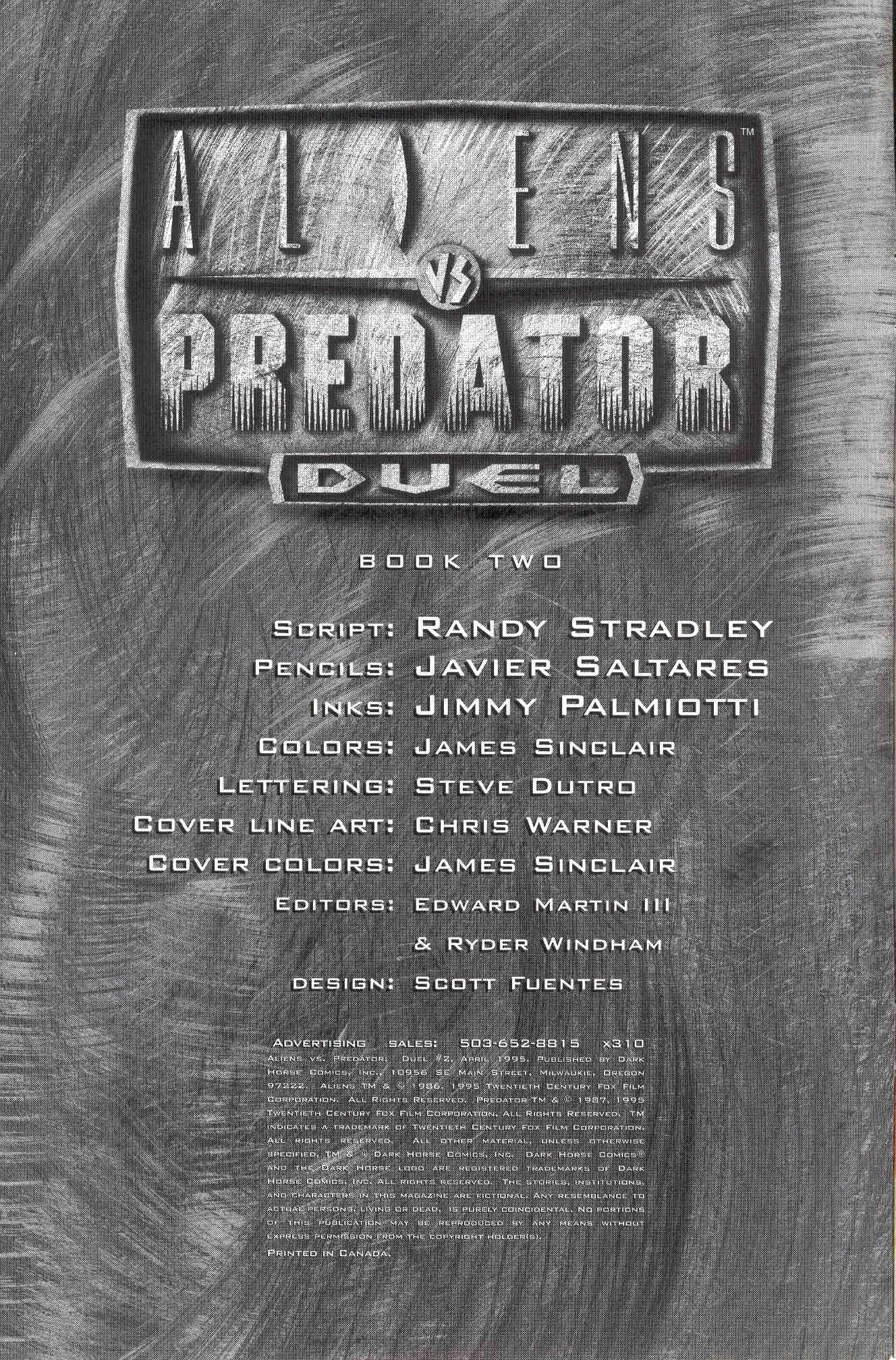 Read online Aliens vs. Predator: Duel comic -  Issue #2 - 2