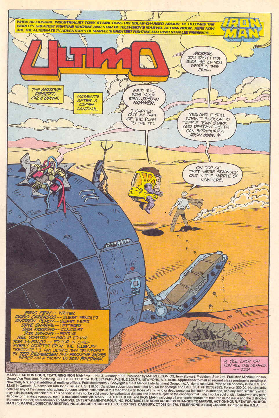 Read online Marvel Action Hour, featuring Iron Man comic -  Issue #3 - 2