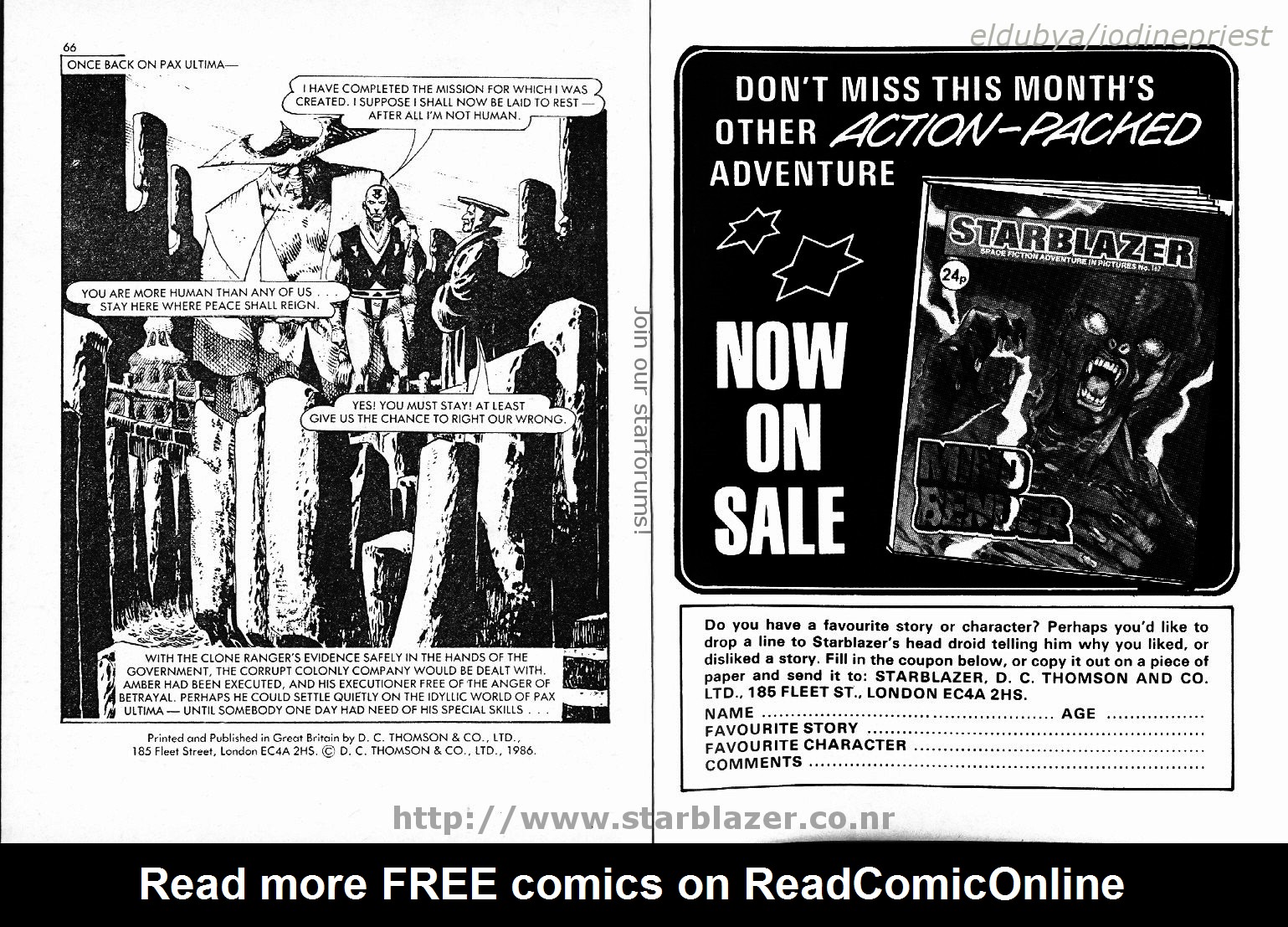 Read online Starblazer comic -  Issue #166 - 35