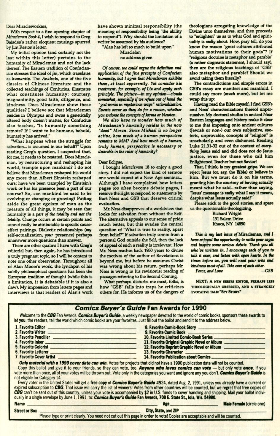 Read online Miracleman (1985) comic -  Issue #20 - 6