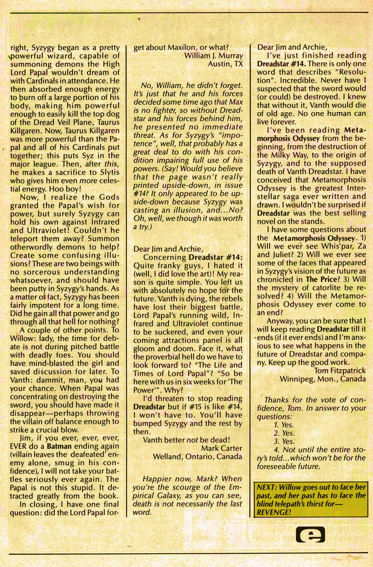 Read online Dreadstar comic -  Issue #16 - 34