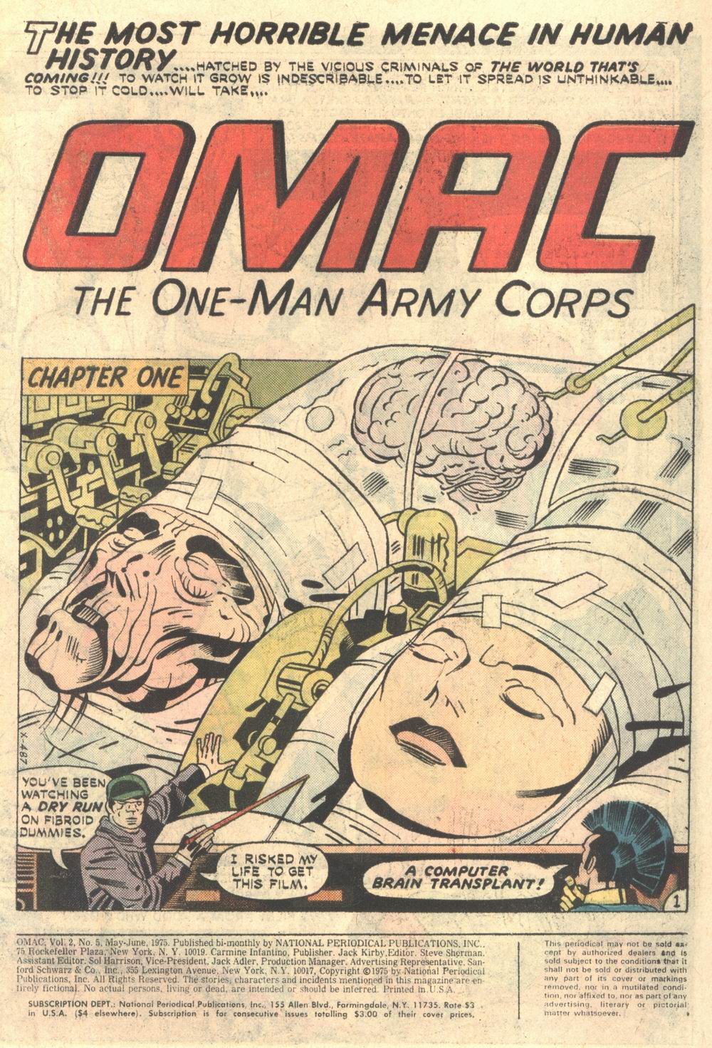 Read online OMAC (1974) comic -  Issue #5 - 2