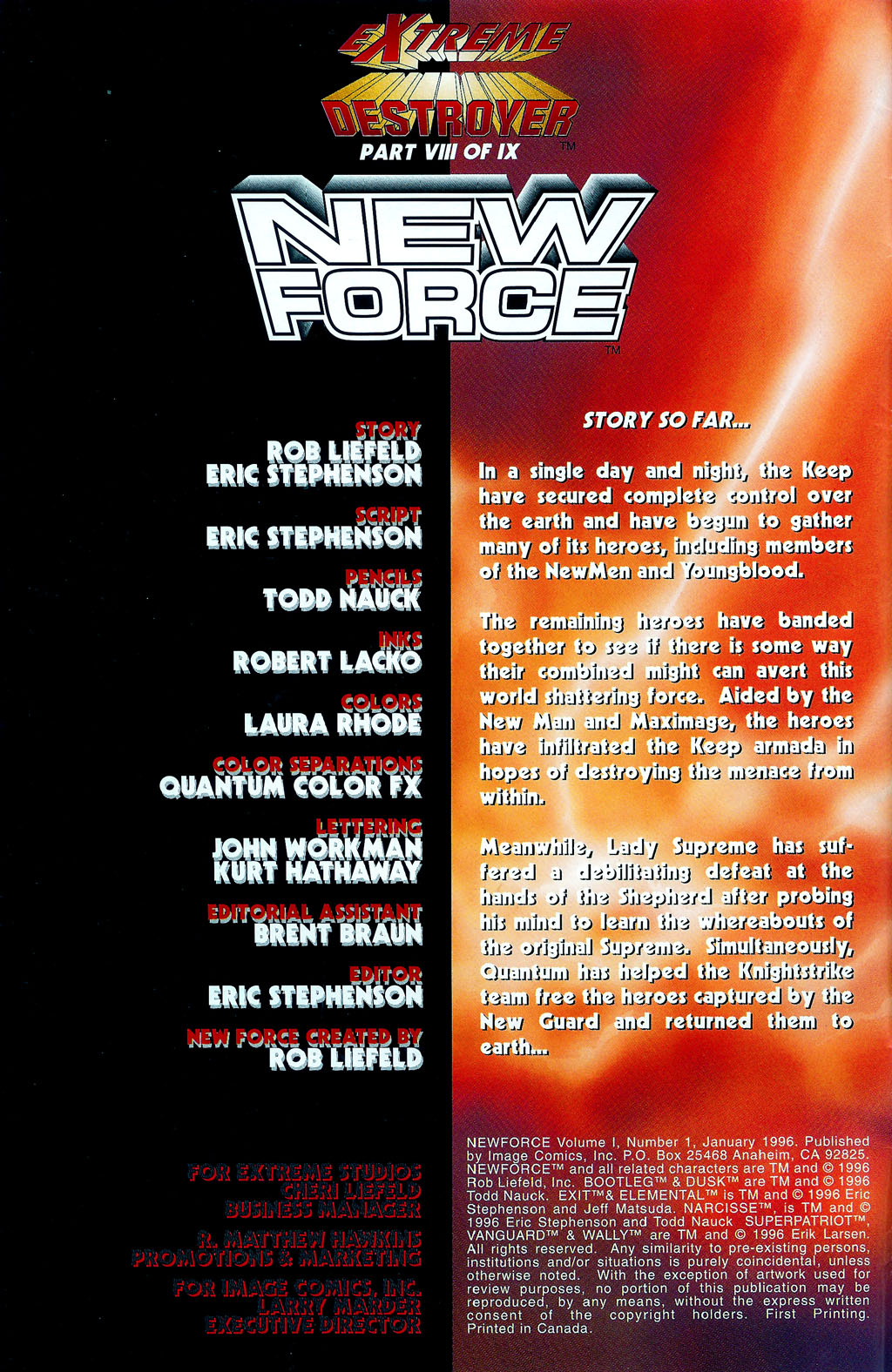 Read online New Force comic -  Issue #1 - 2