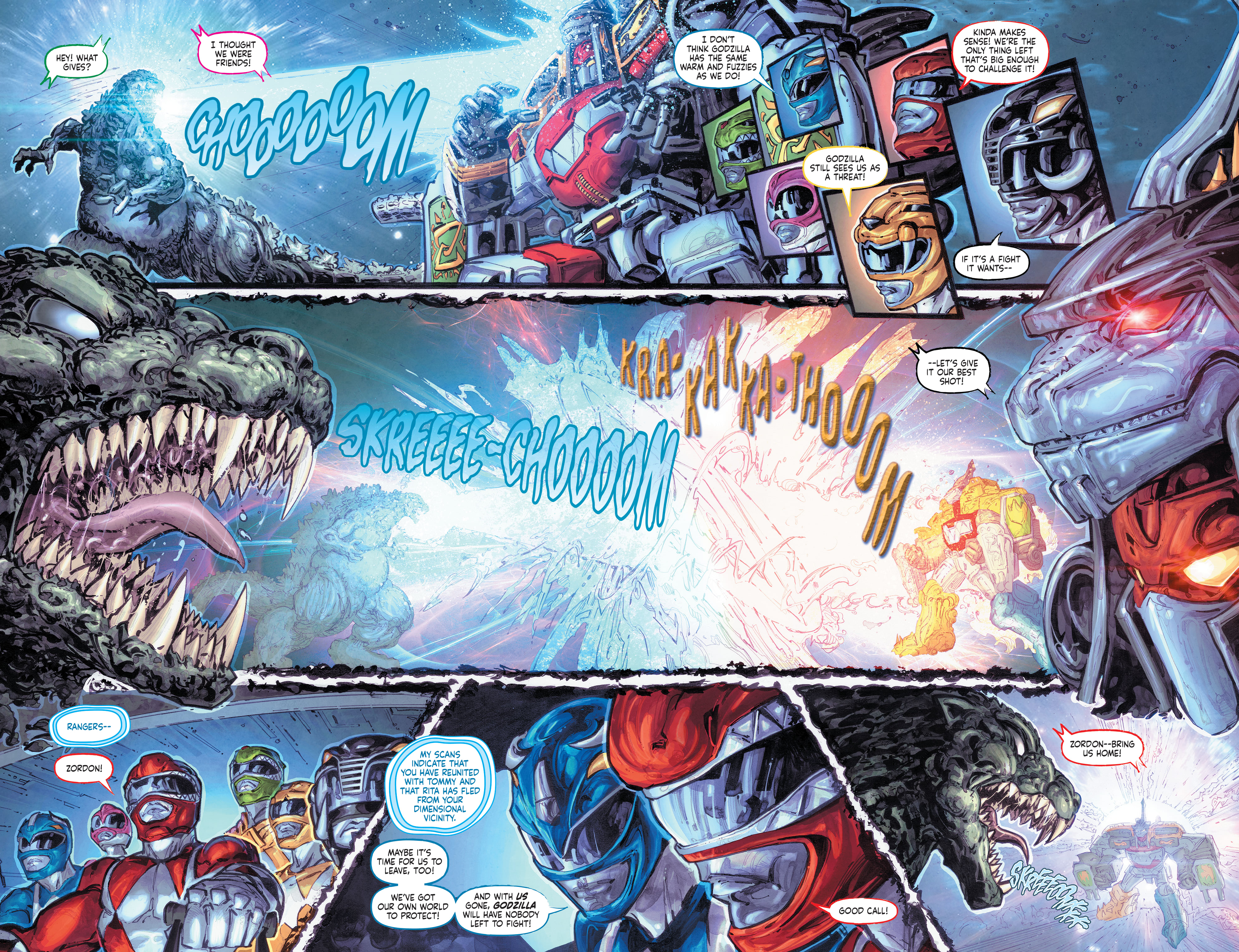 Read online Godzilla vs. The Mighty Morphin Power Rangers comic -  Issue #5 - 15