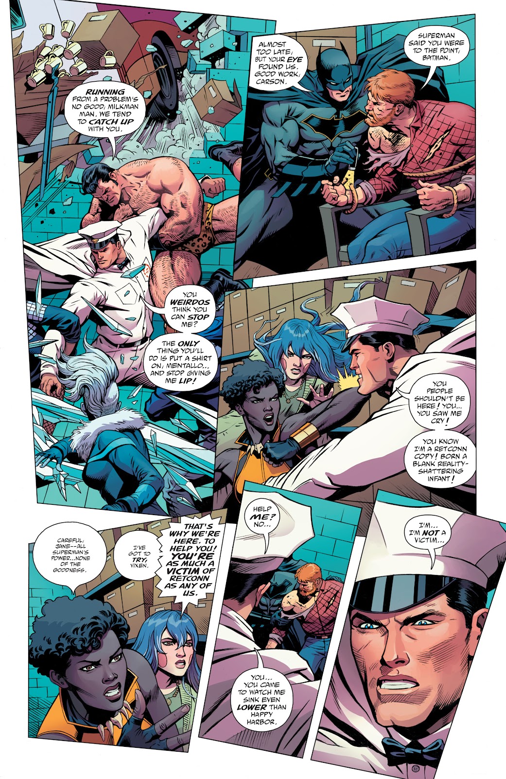 Milkman Man & Wonder Wife vs Nyx (House Of Ideas) & Vision (House Of