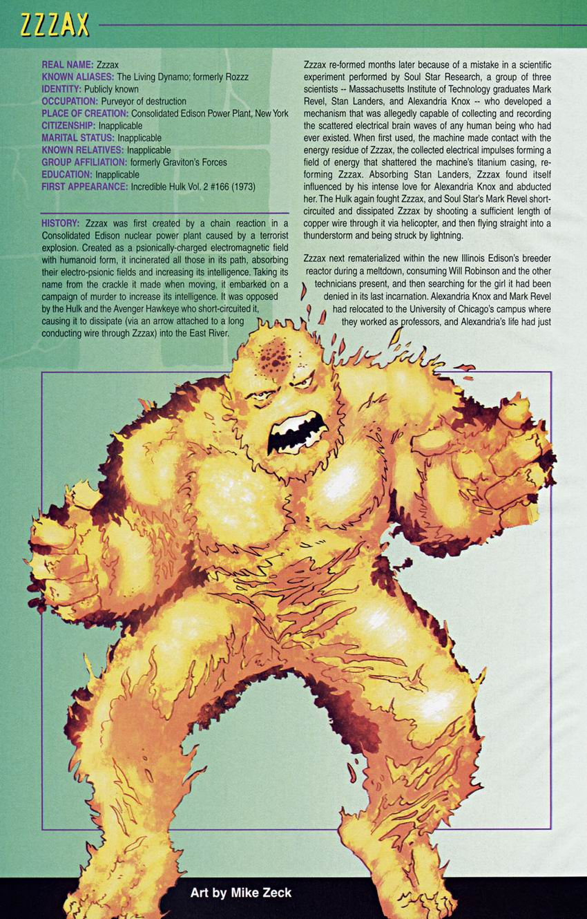 Read online The Official Handbook of the Marvel Universe: Hulk comic -  Issue # Full - 49