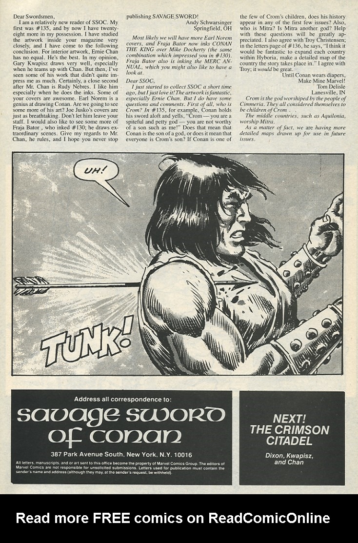 Read online The Savage Sword Of Conan comic -  Issue #140 - 5