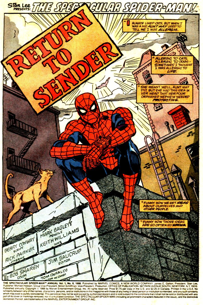 Read online The Spectacular Spider-Man (1976) comic -  Issue # Annual 8 - 2