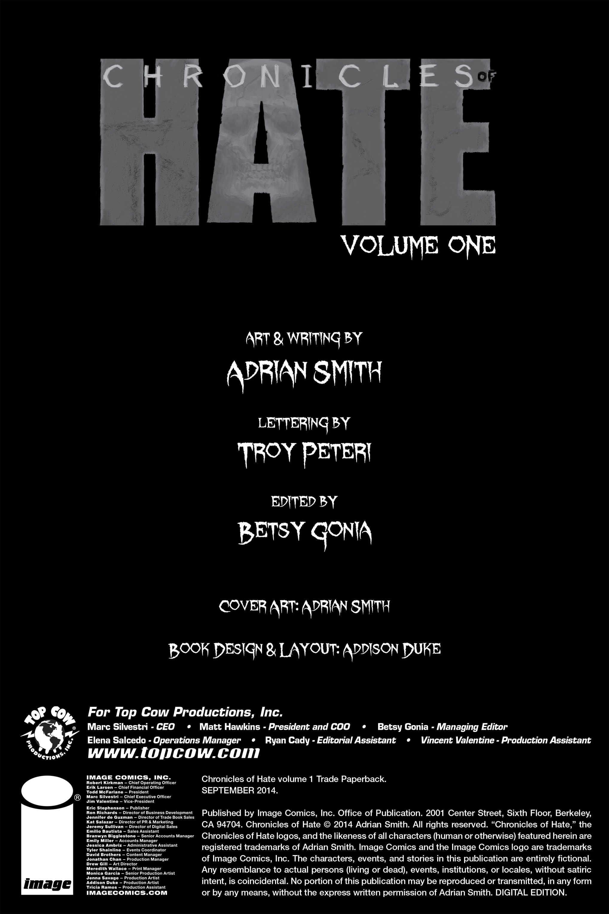 Read online Chronicles of Hate comic -  Issue # TPB 1 - 4