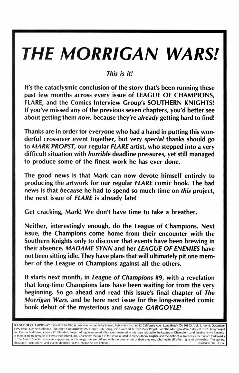 Read online League of Champions comic -  Issue #8 - 2