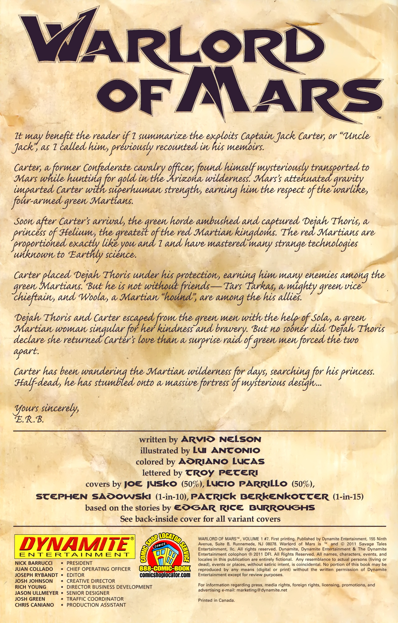 Read online Warlord of Mars comic -  Issue #7 - 3