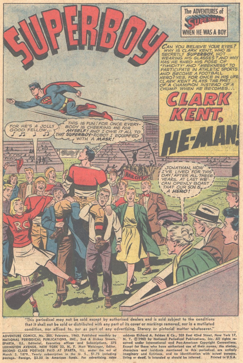 Read online Adventure Comics (1938) comic -  Issue #305 - 2