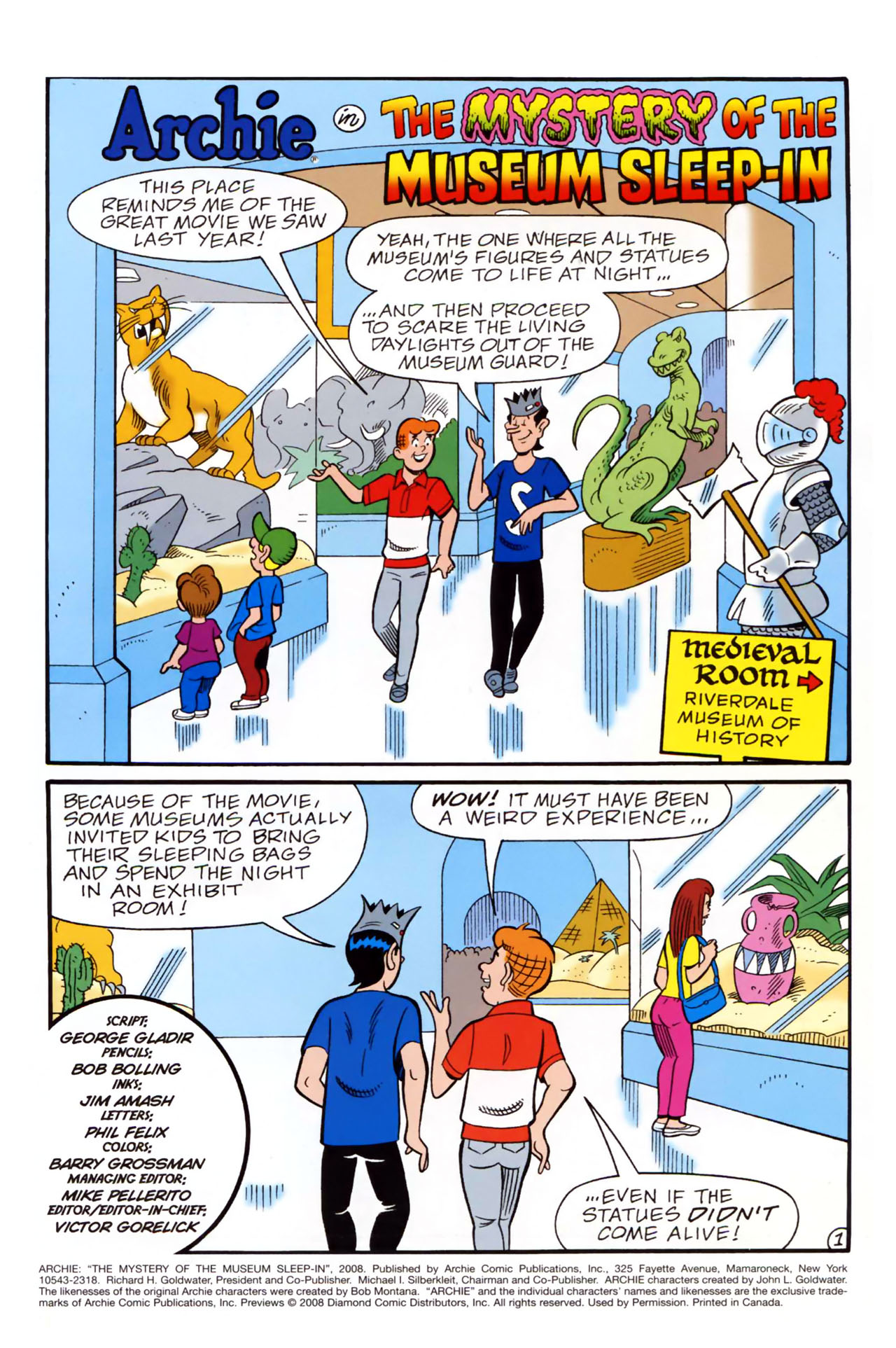 Read online Archie: "The Mystery of the Museum Sleep-In" comic -  Issue # Full - 3