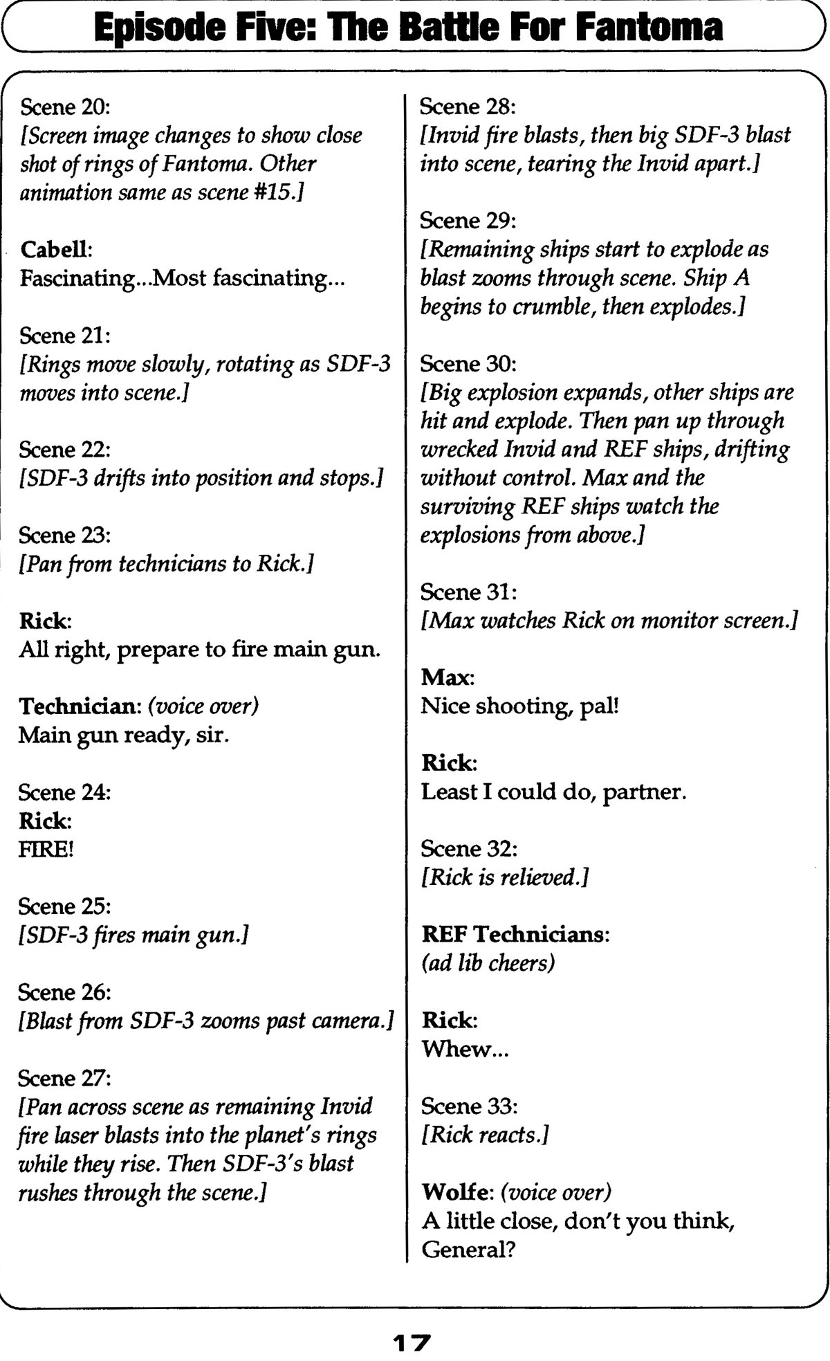 Read online Robotech II: The Sentinels comic -  Issue # _Script Book 2 - 18