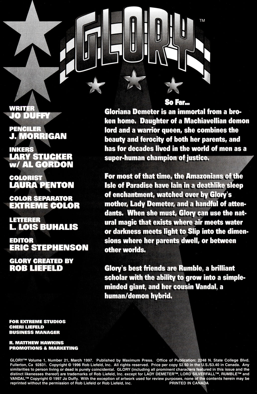 Read online Glory comic -  Issue #21 - 2