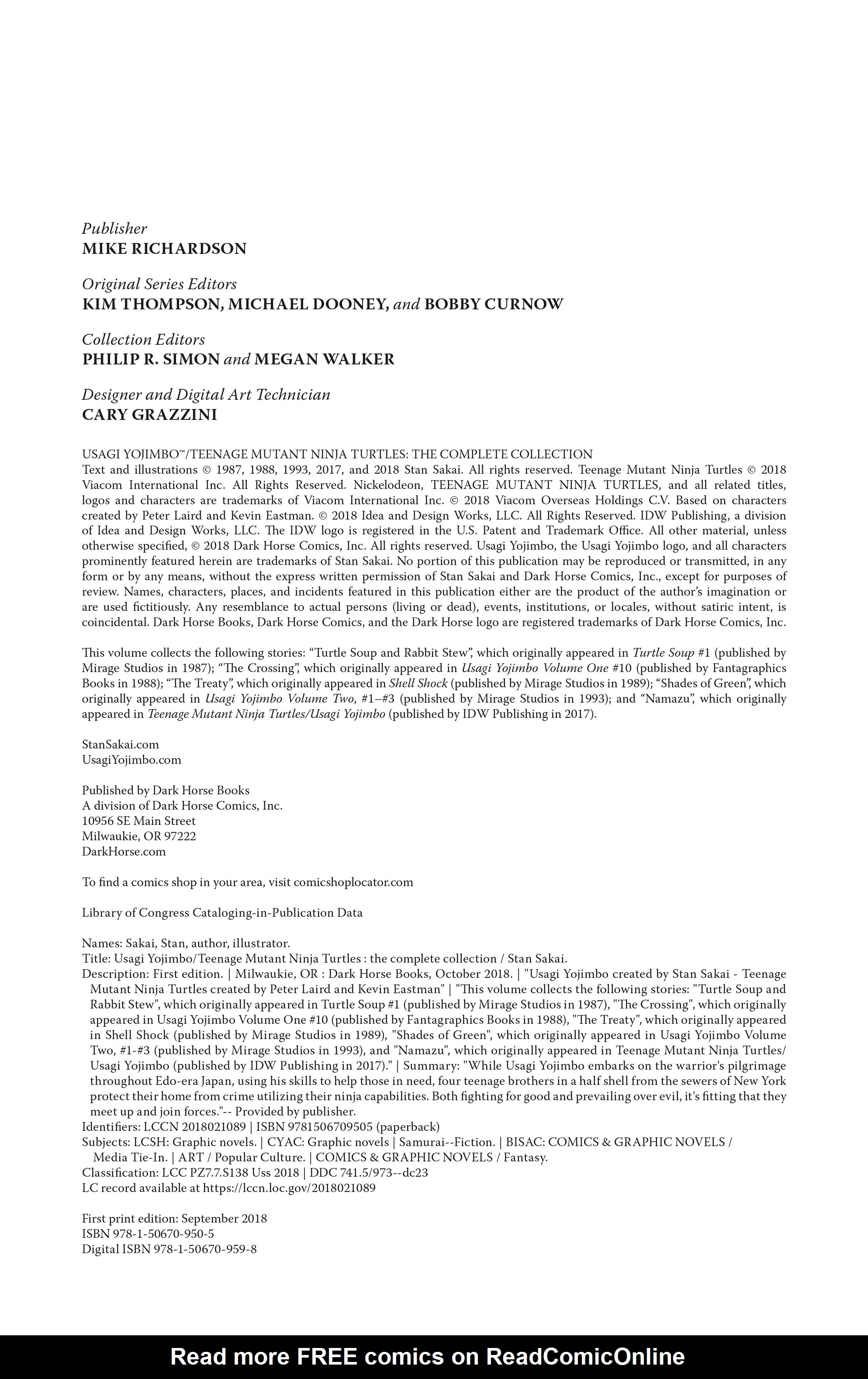 Read online Usagi Yojimbo/Teenage Mutant Ninja Turtles: The Complete Collection comic -  Issue # TPB (Part 1) - 4