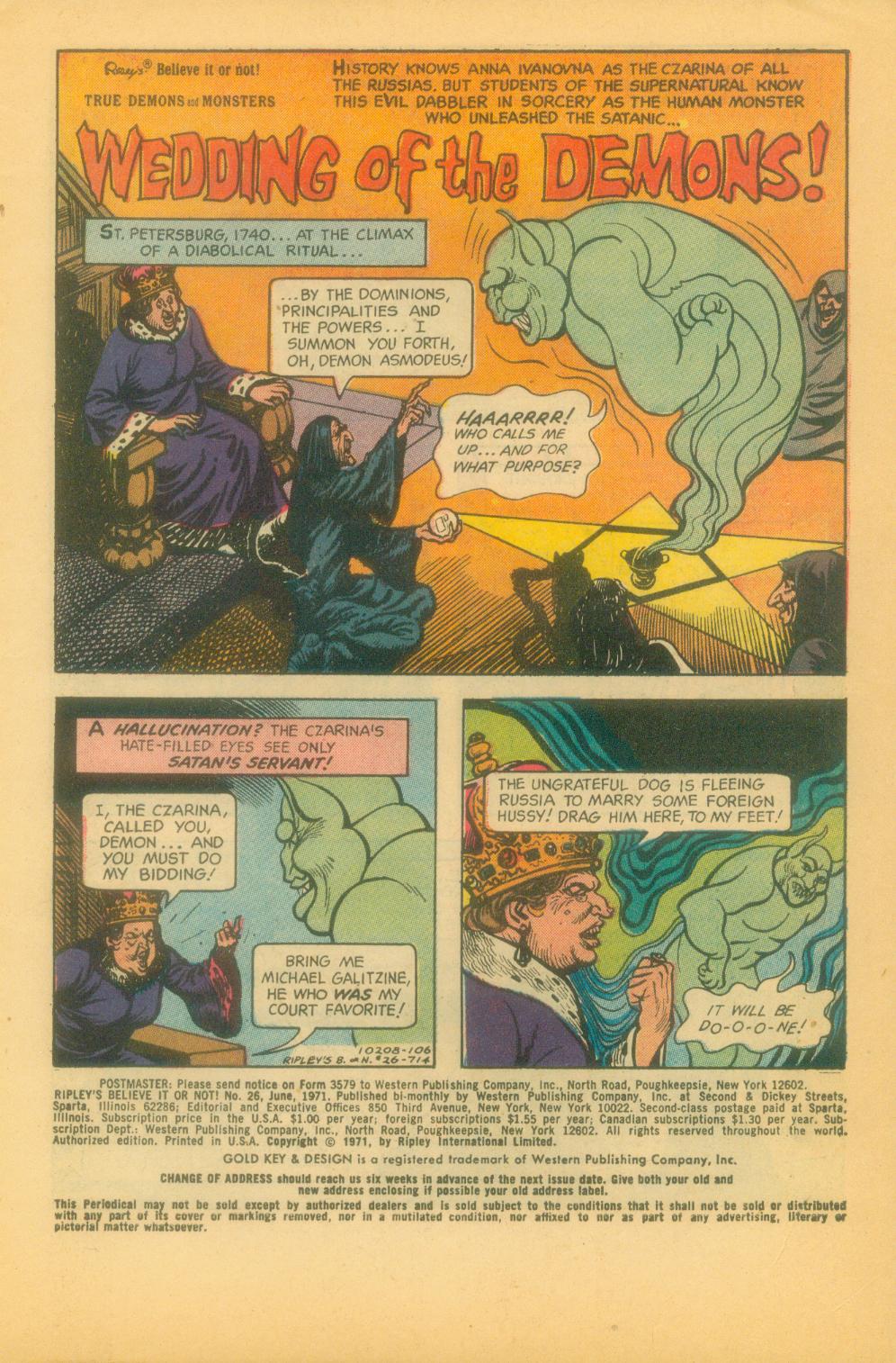Read online Ripley's Believe it or Not! (1965) comic -  Issue #26 - 3