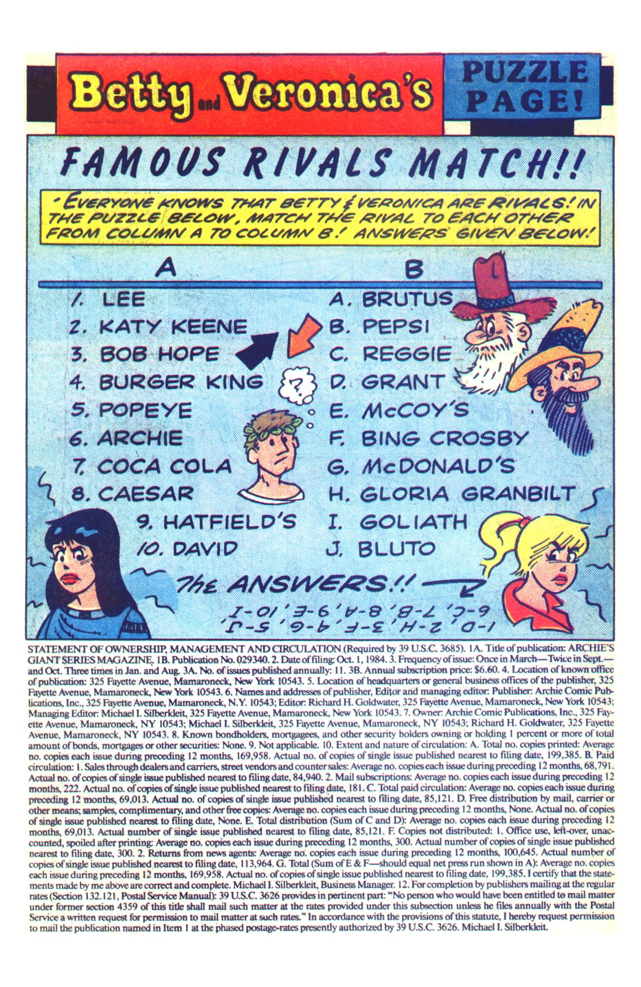 Read online Archie Giant Series Magazine comic -  Issue #548 - 18