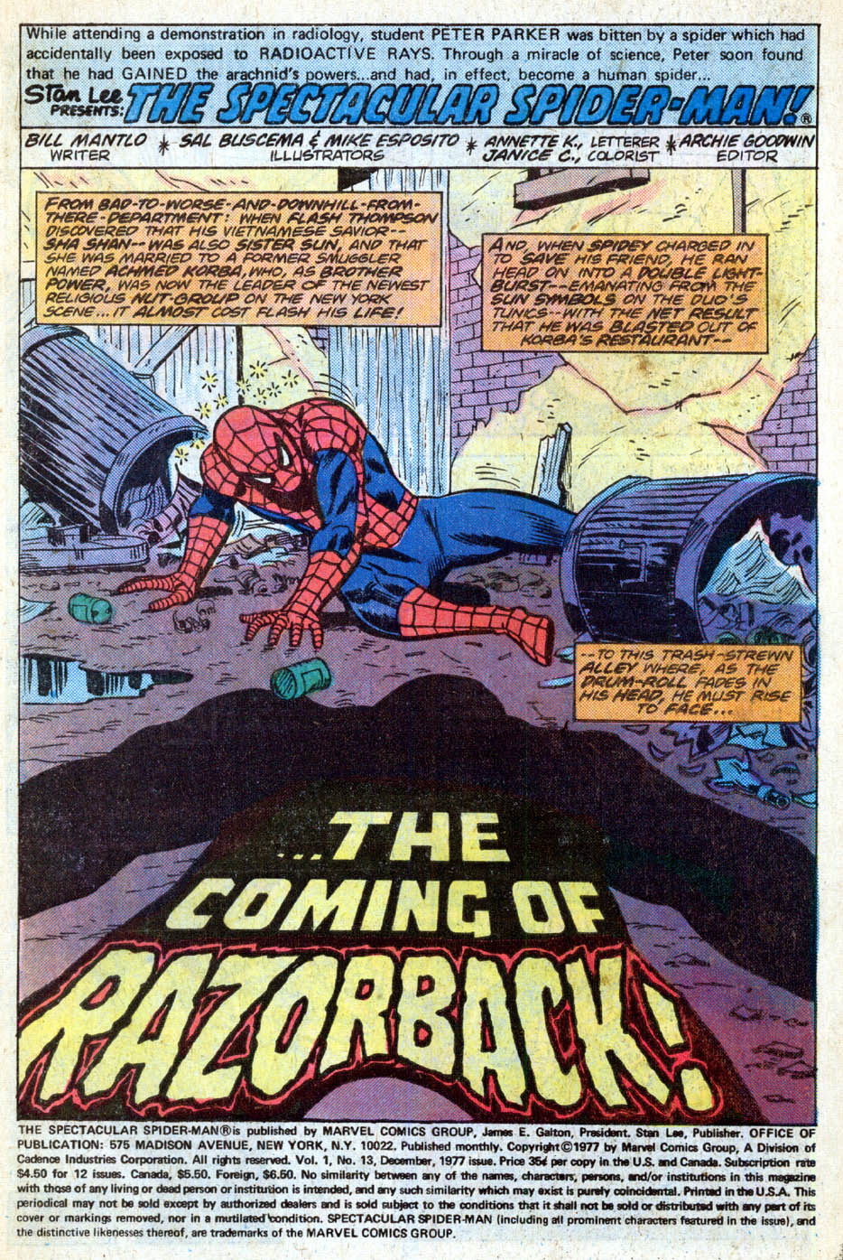 Read online The Spectacular Spider-Man (1976) comic -  Issue #13 - 2