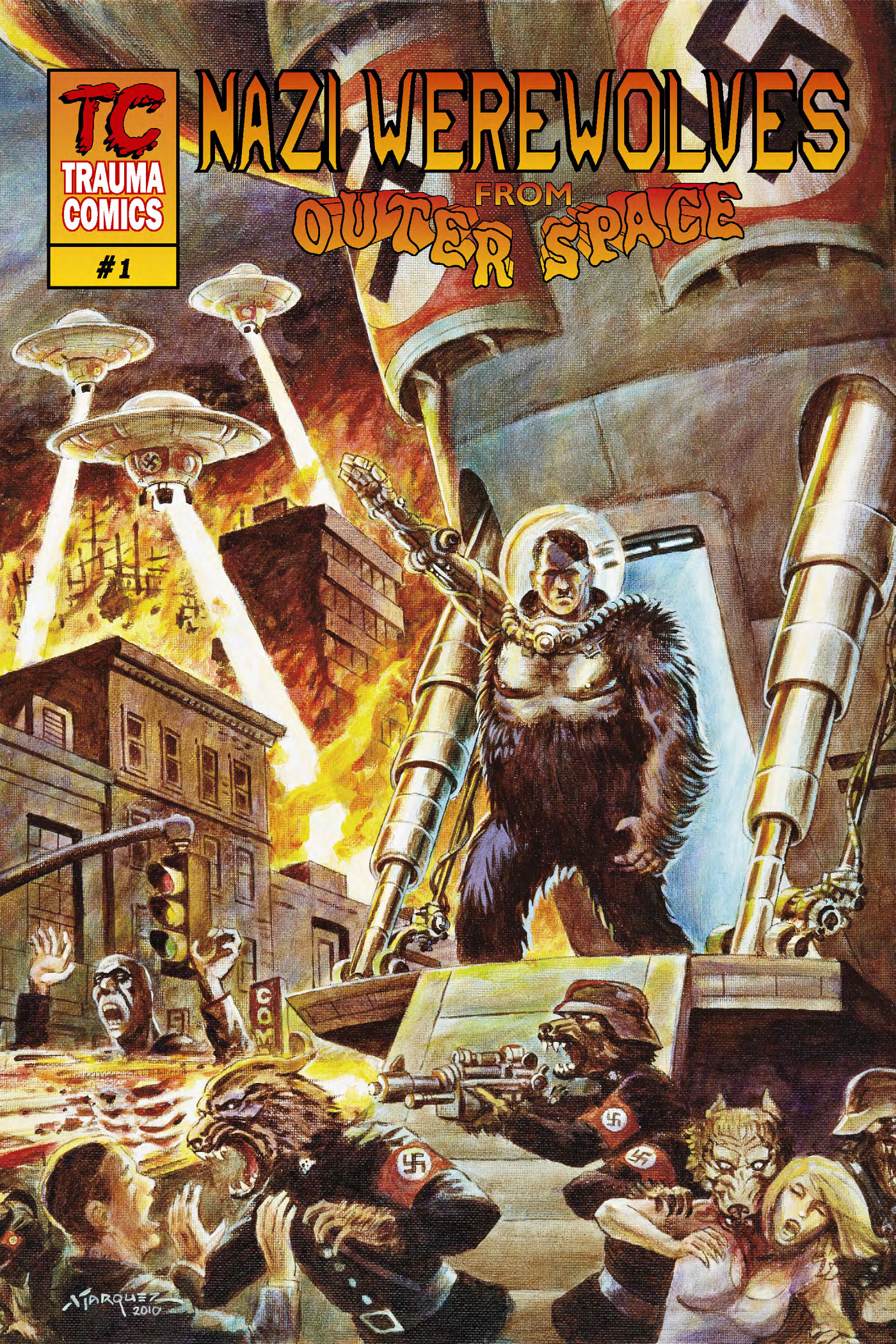 Read online Nazi Werewolves from Outer Space comic -  Issue #1 - 1