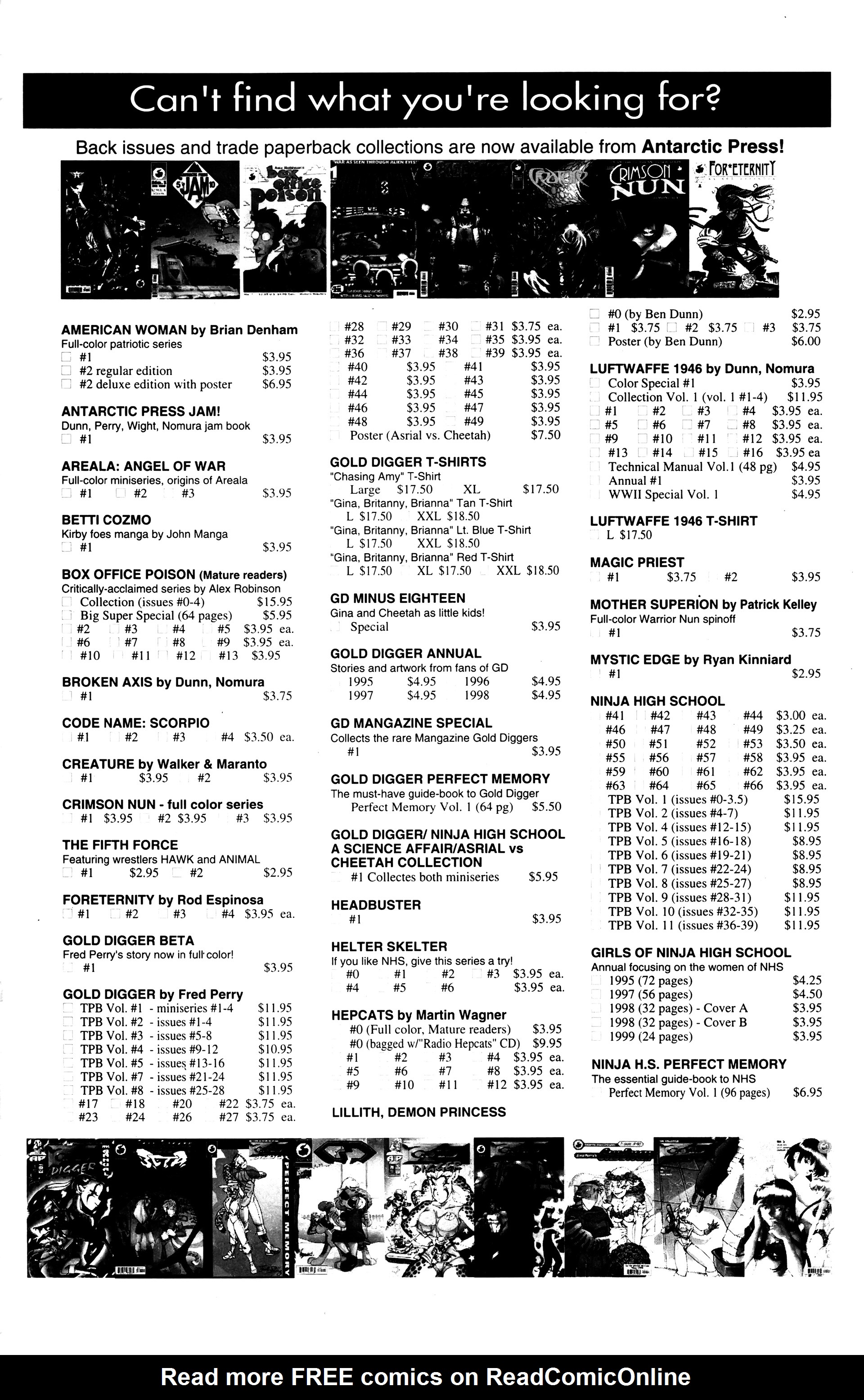 Read online Warrior Nun: Black & White comic -  Issue #20 - 32