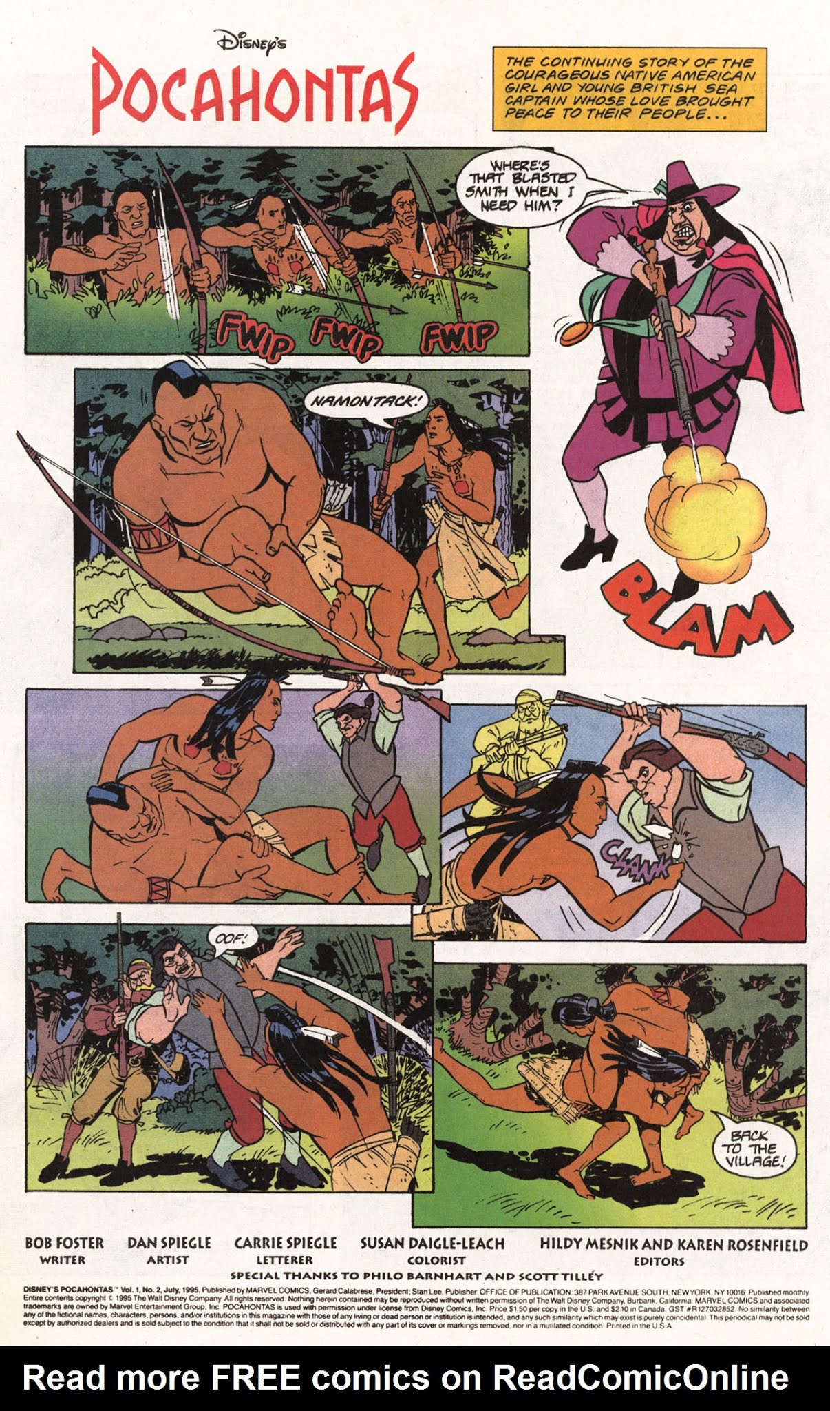 Read online Disney's Pocahontas comic -  Issue #2 - 3