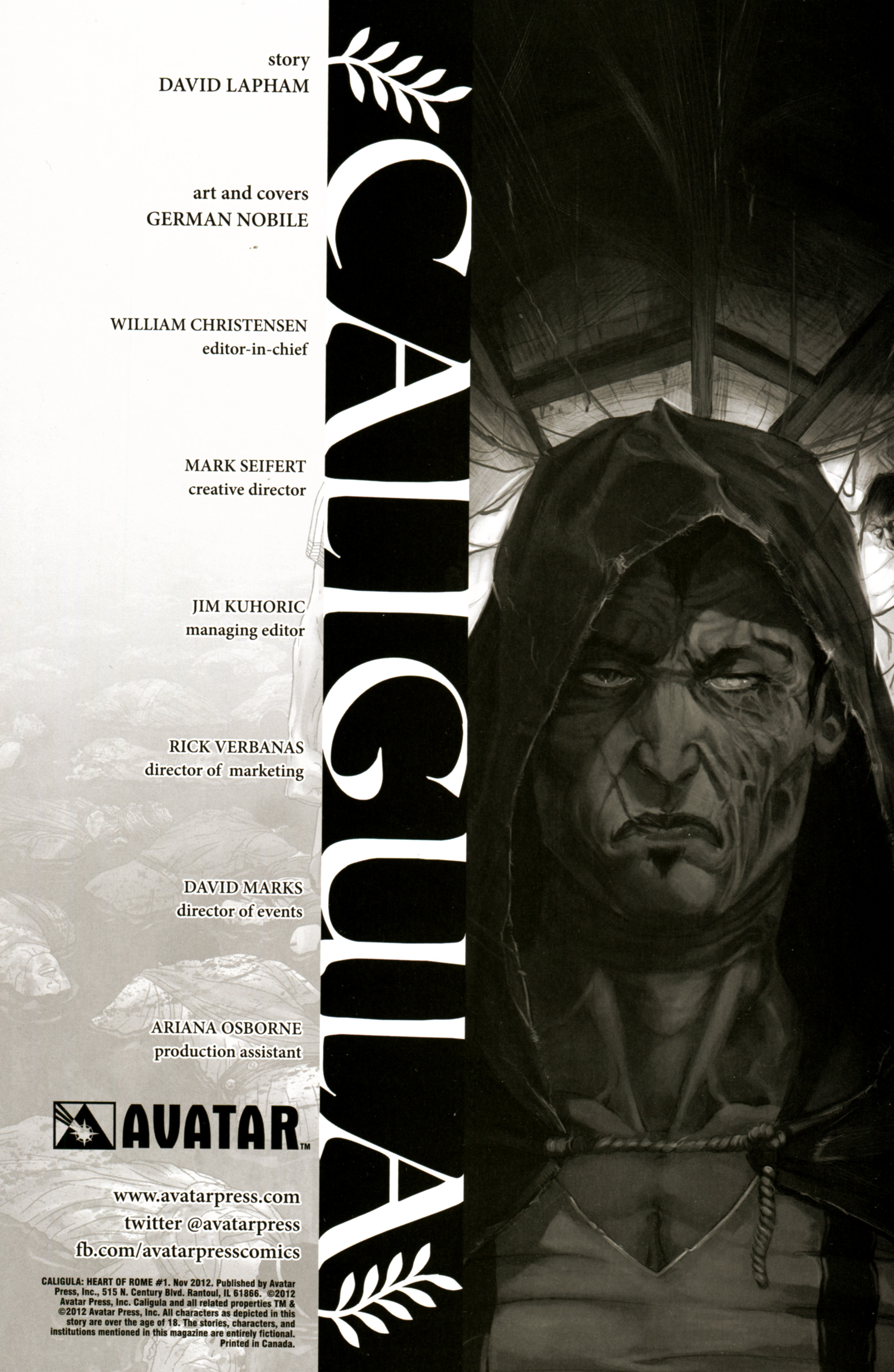 Read online Caligula: Heart of Rome comic -  Issue #1 - 2