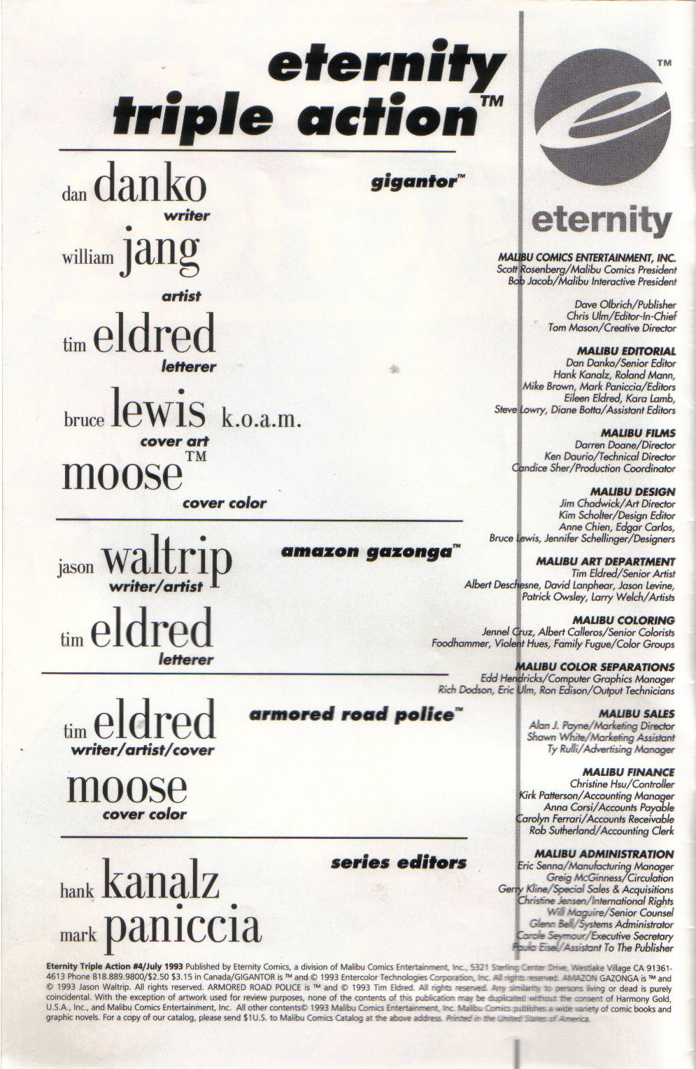 Read online Eternity Triple Action comic -  Issue #4 - 2