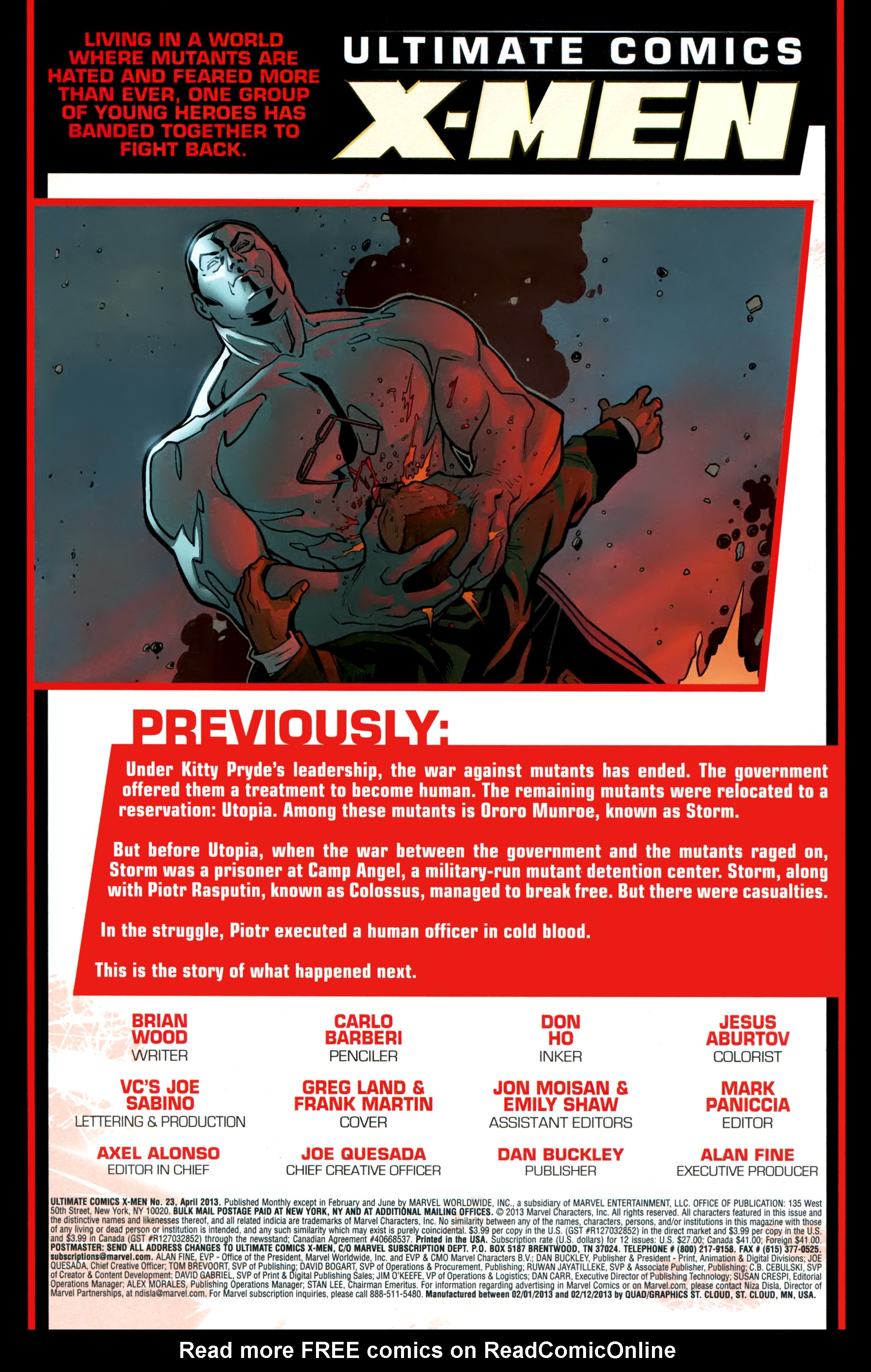 Read online Ultimate Comics X-Men comic -  Issue #23 - 2