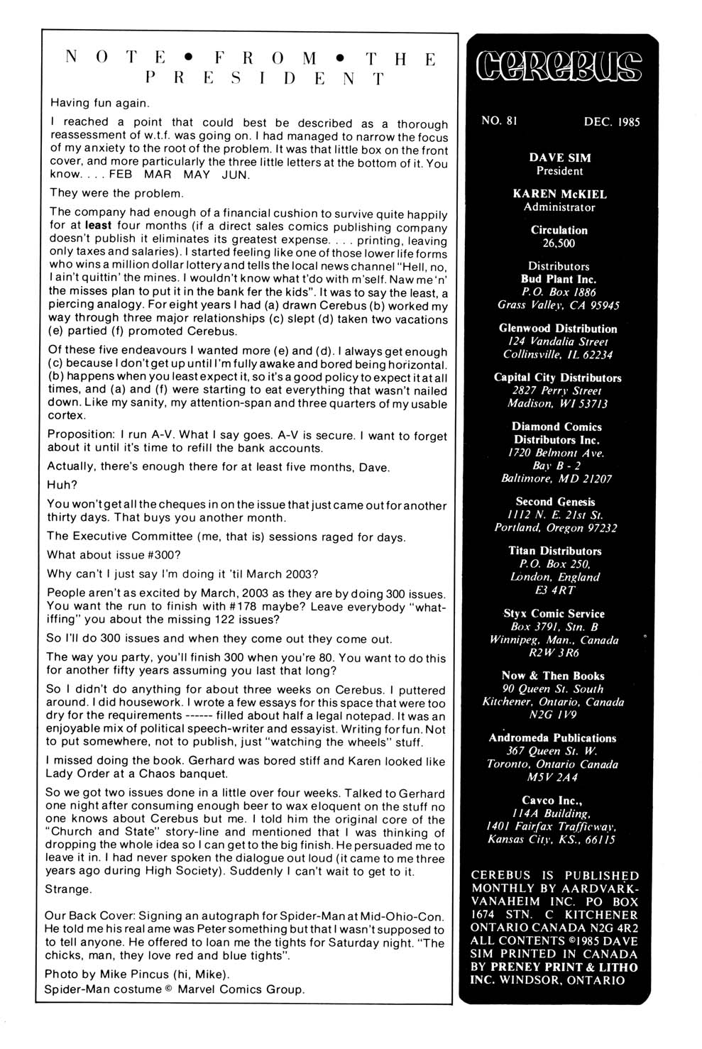 Cerebus Issue #81 #81 - English 3