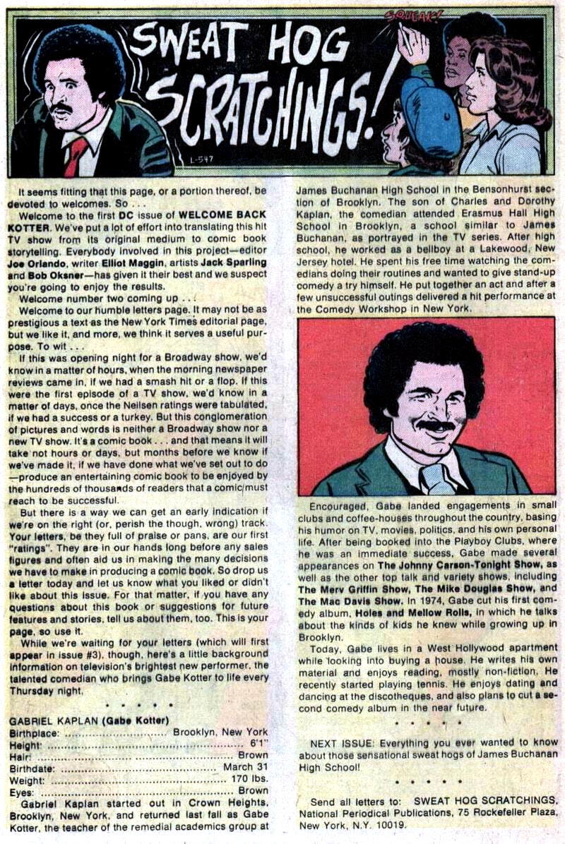 Read online Welcome Back, Kotter comic -  Issue #1 - 19