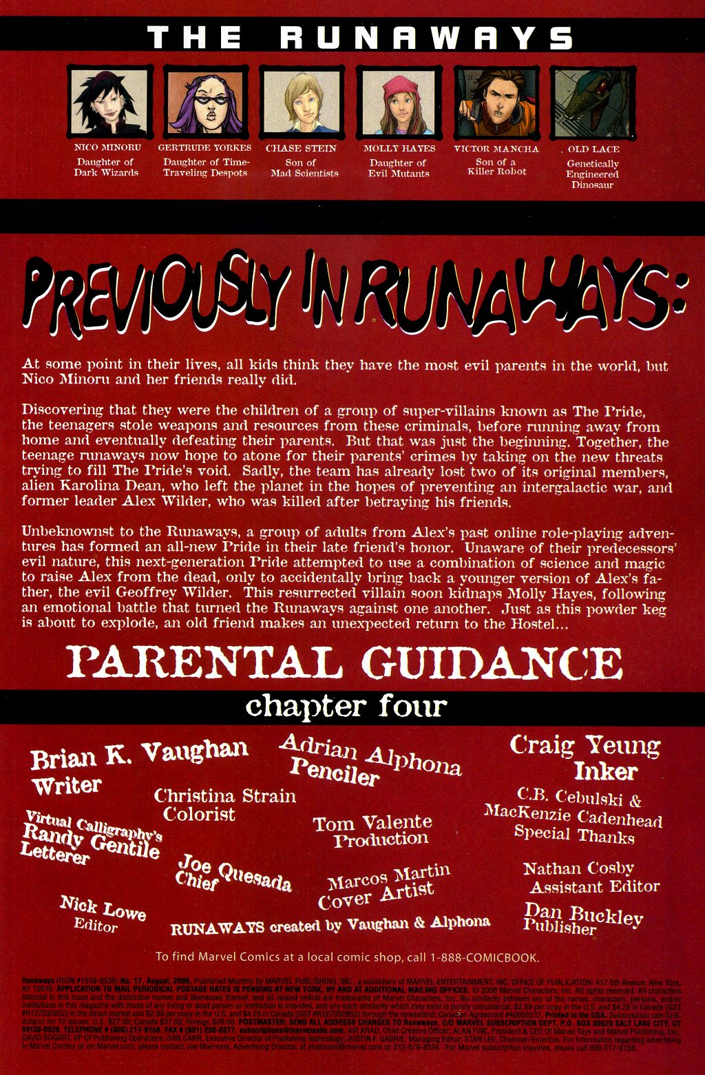 Read online Runaways (2005) comic -  Issue #17 - 2