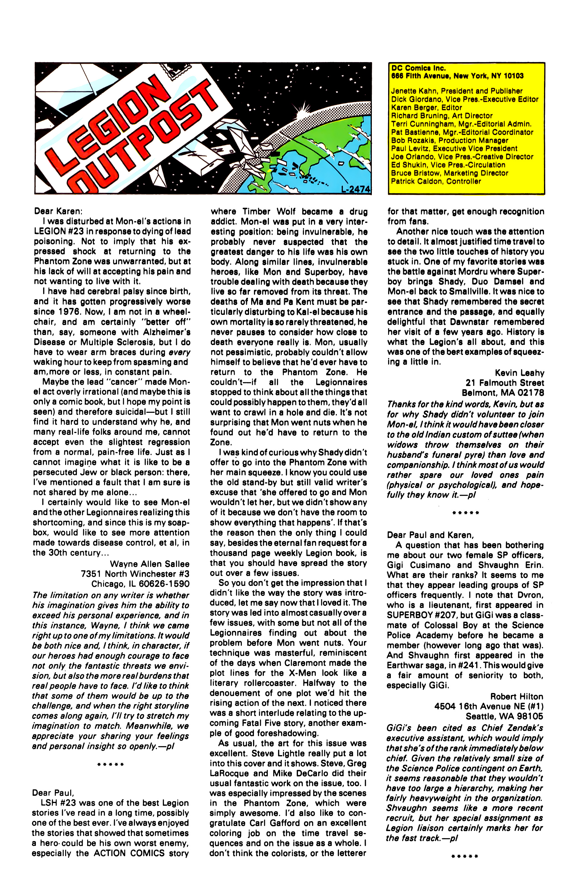 Read online Legion of Super-Heroes (1984) comic -  Issue #29 - 31