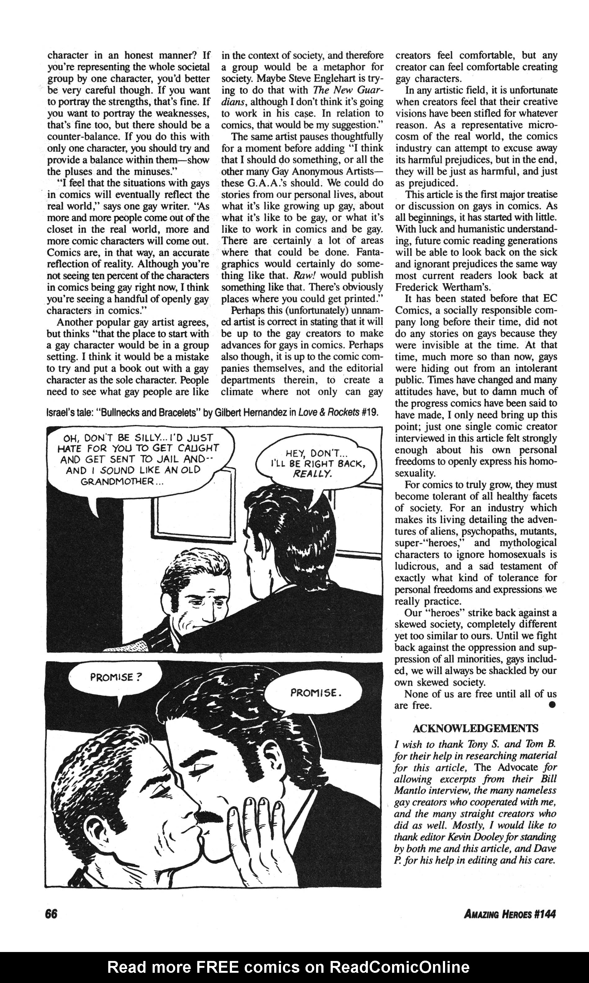 Read online Amazing Heroes comic -  Issue #144 - 66