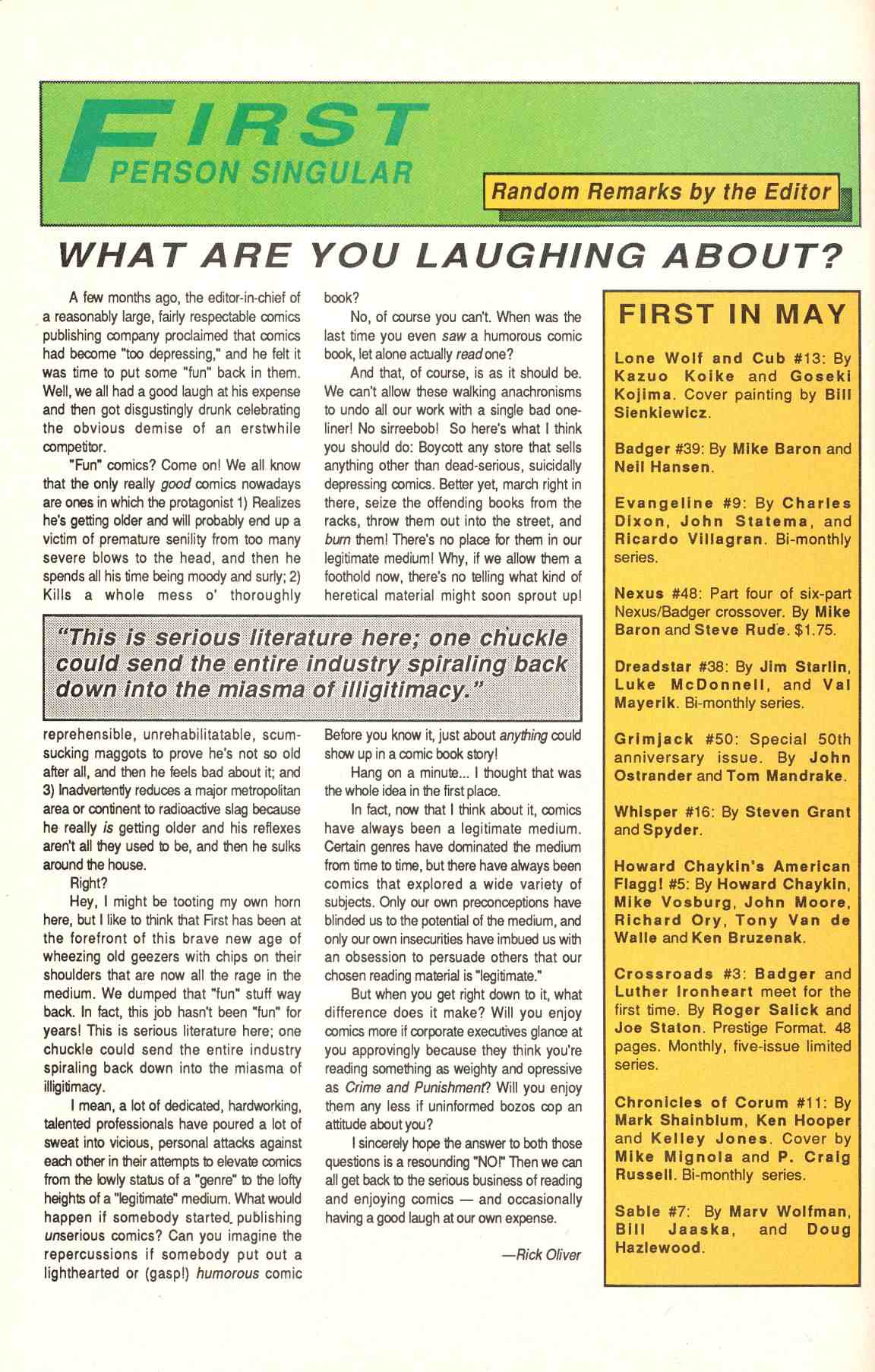 Read online Howard Chaykin's American Flagg comic -  Issue #5 - 13