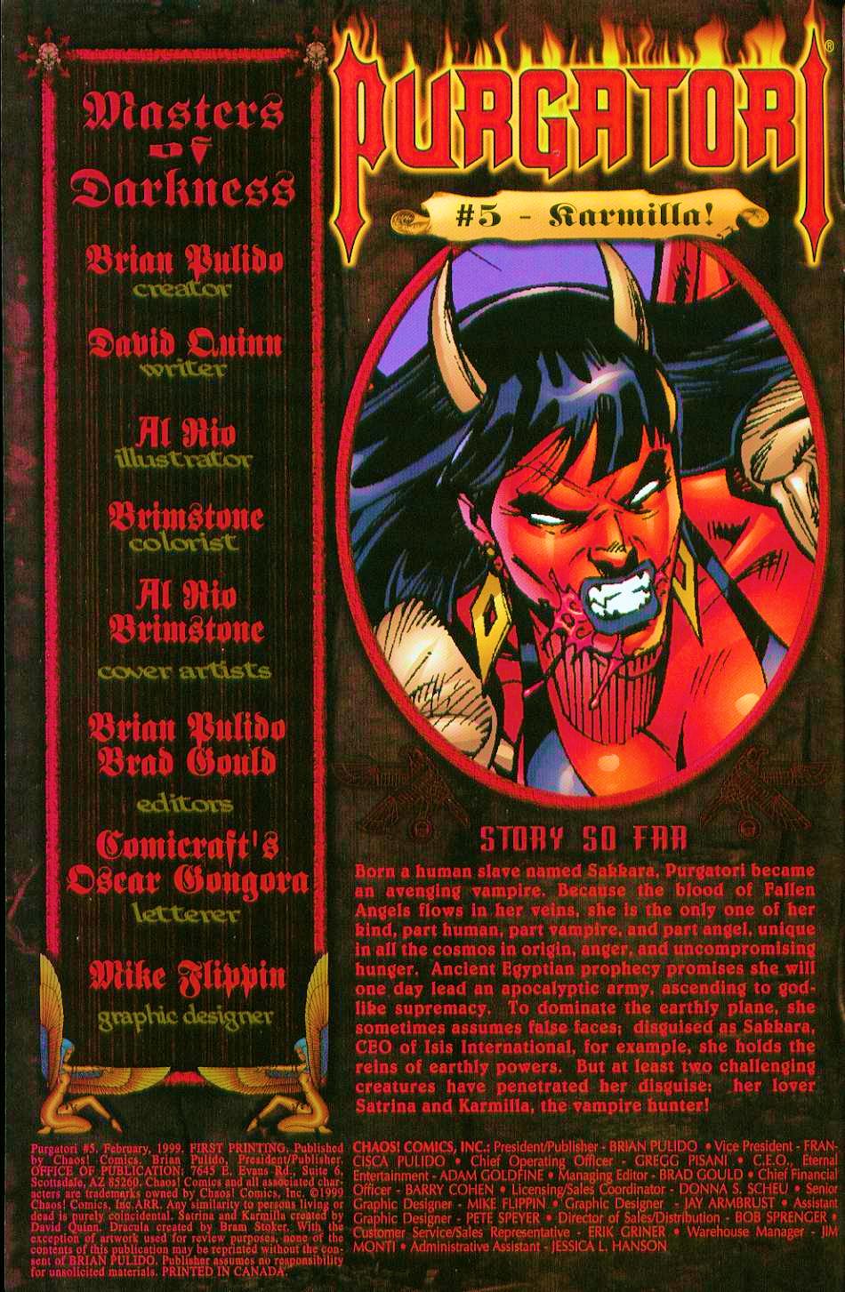 Read online Purgatori (1998) comic -  Issue #5 - 2