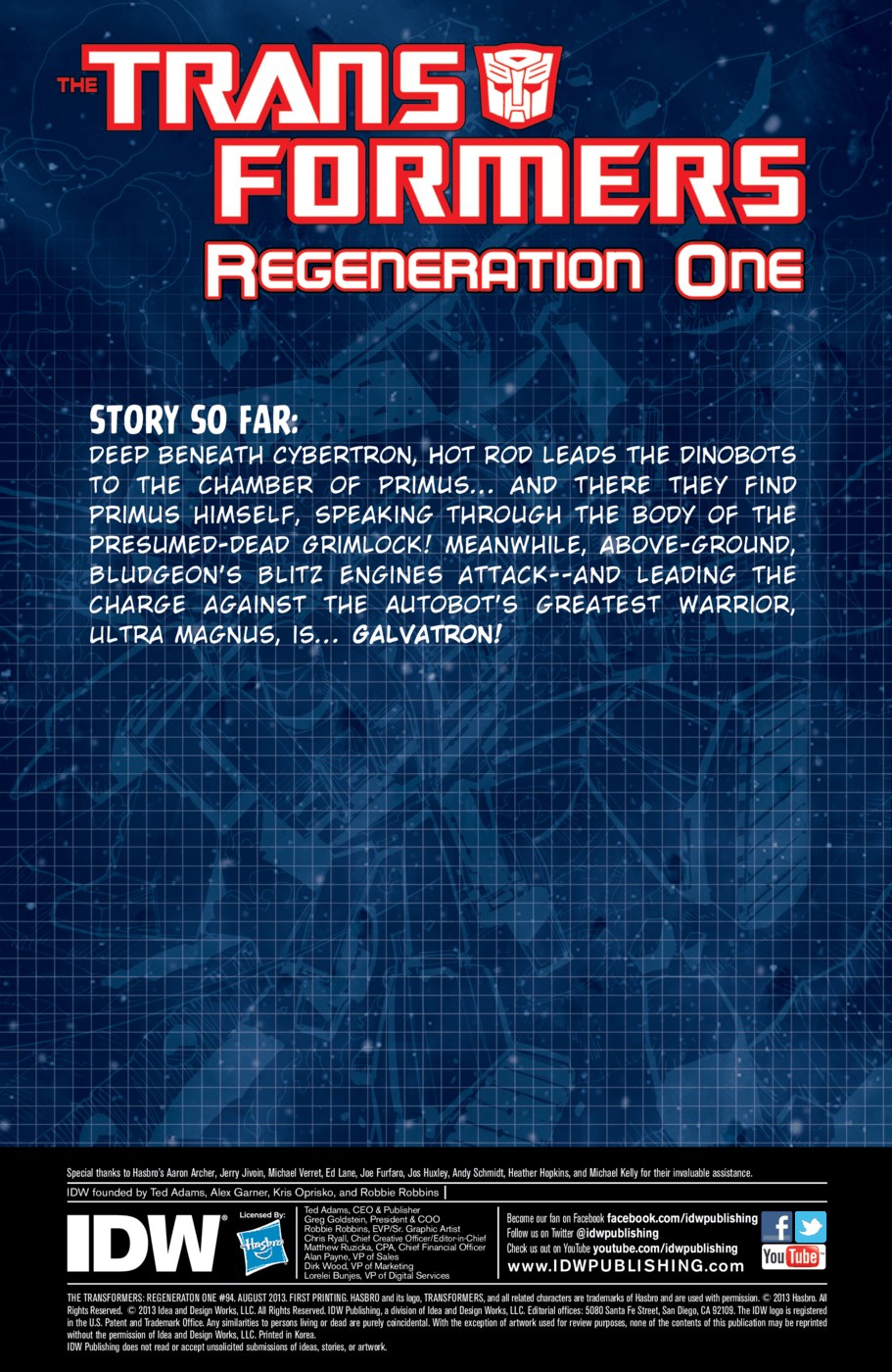 Read online The Transformers: Regeneration One comic -  Issue #94 - 3
